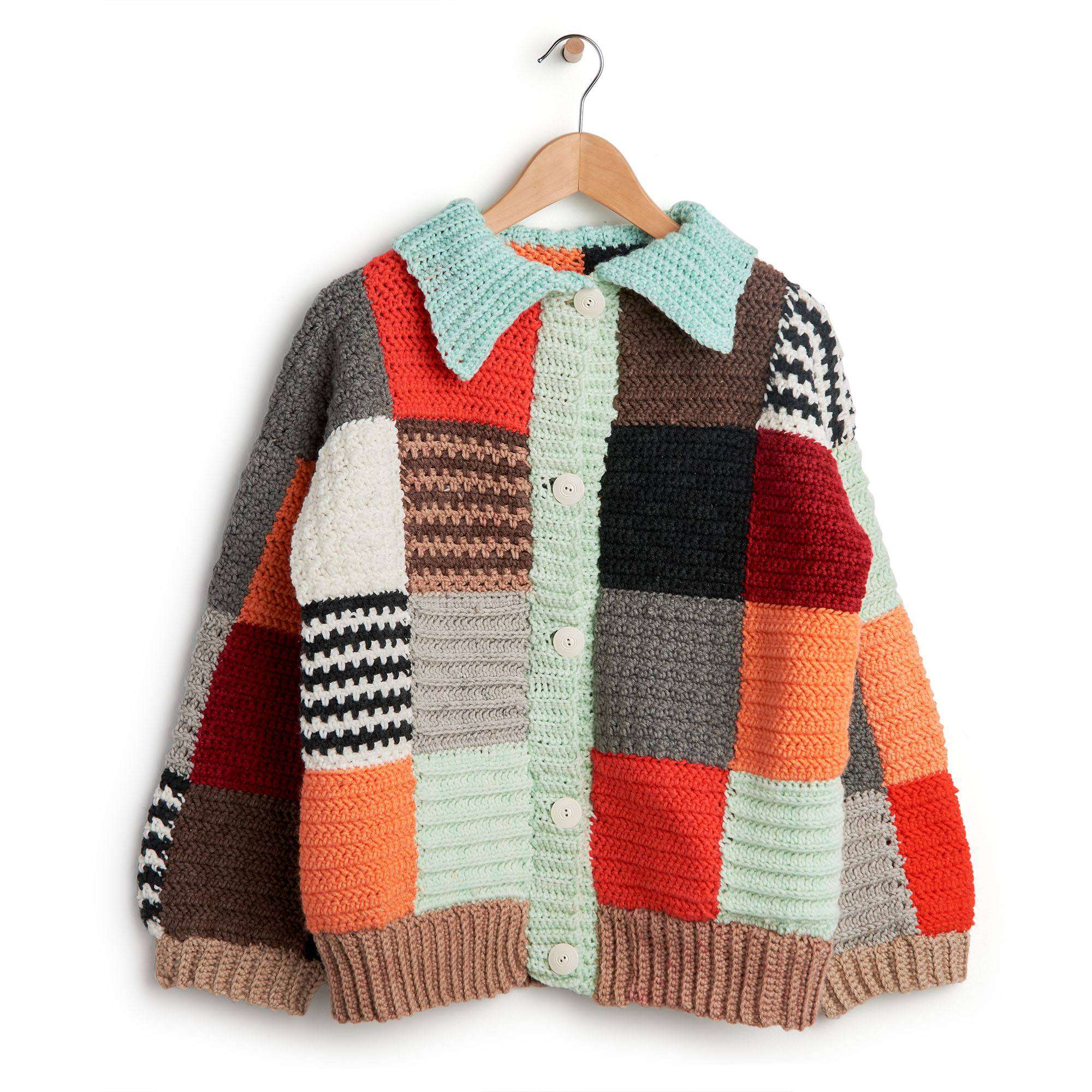 Caron Patchwork Cardigan (Digital Download)