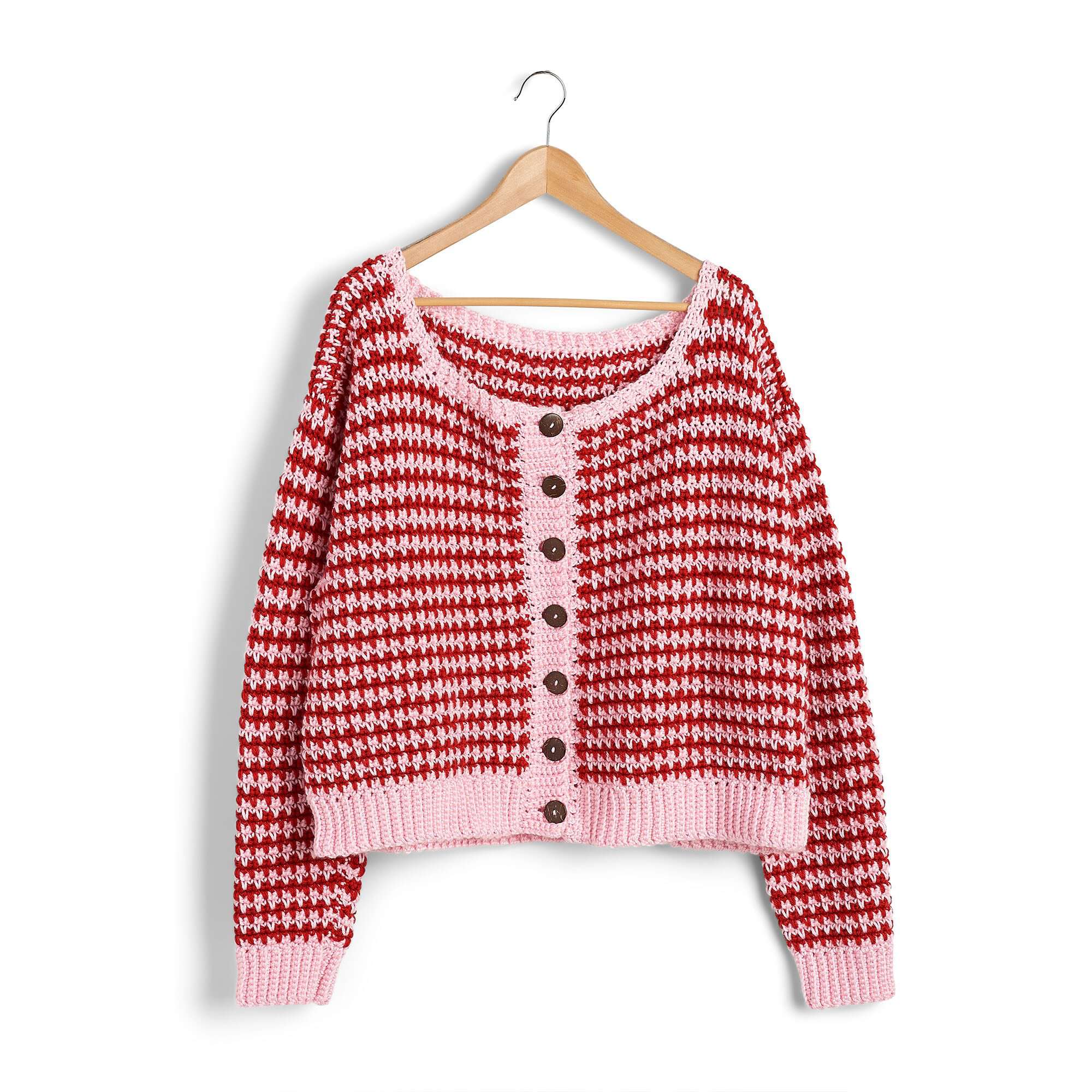 Caron Graphic Crochet Cardigan