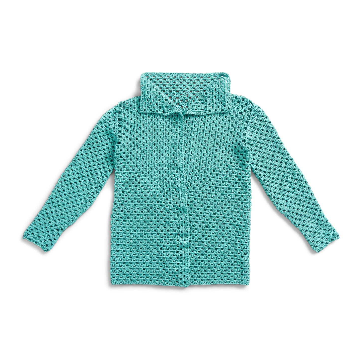 Caron Granny Cluster Crochet Cardigan (Digital Download)