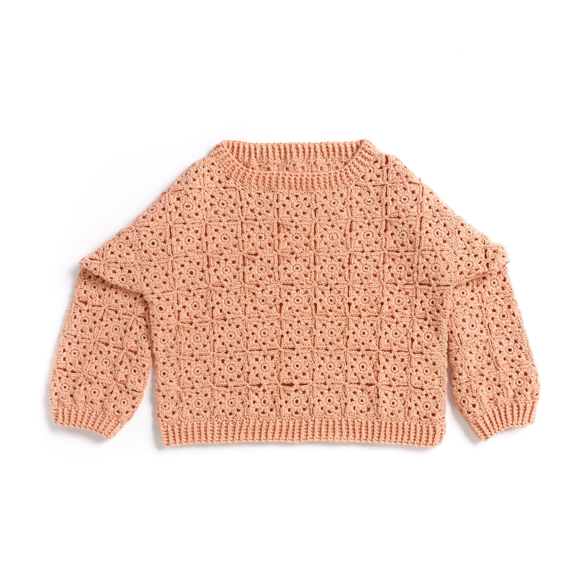 Caron Crochet Lace Motif Pullover