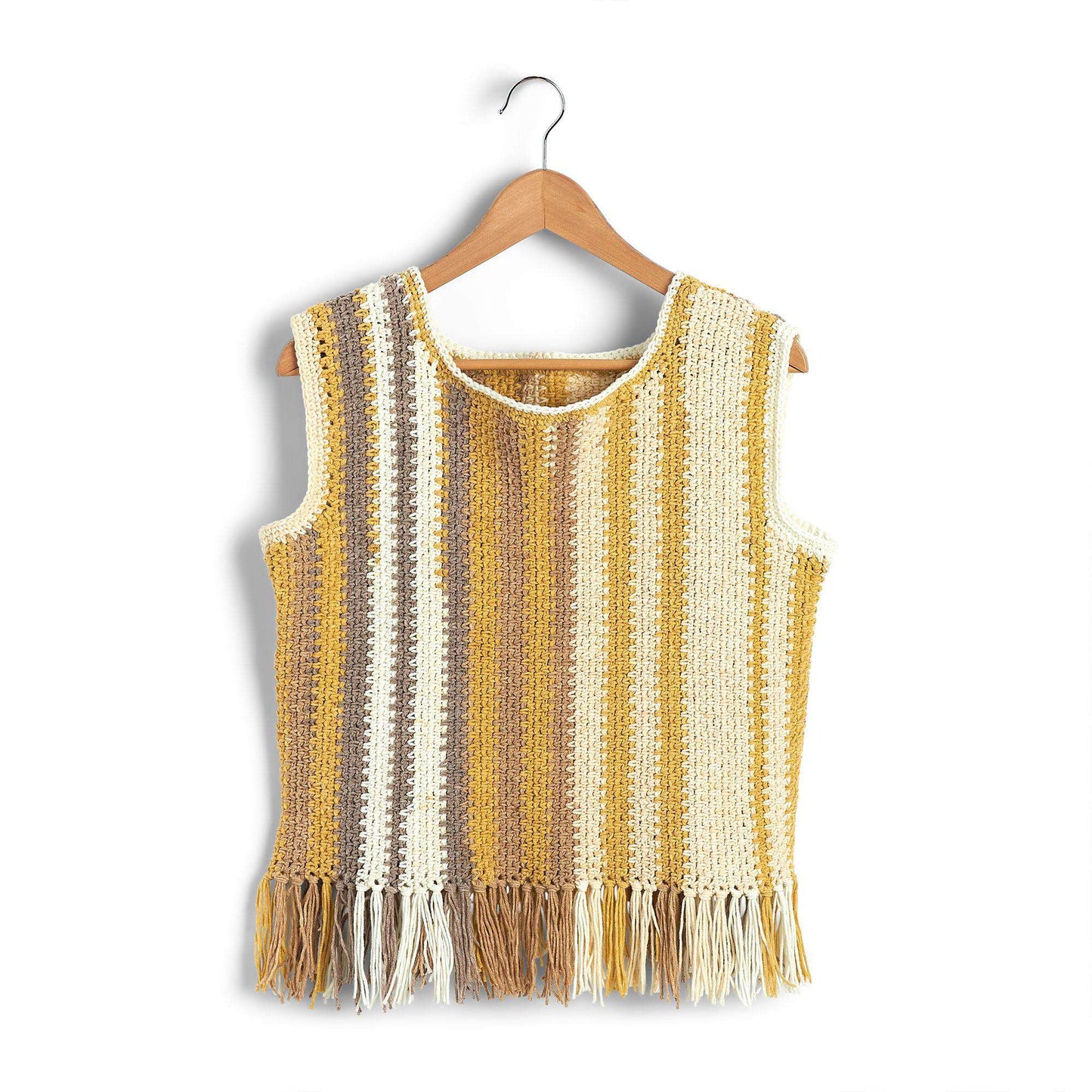 Caron Stripes and Fringe Crochet Tank (Digital Download)