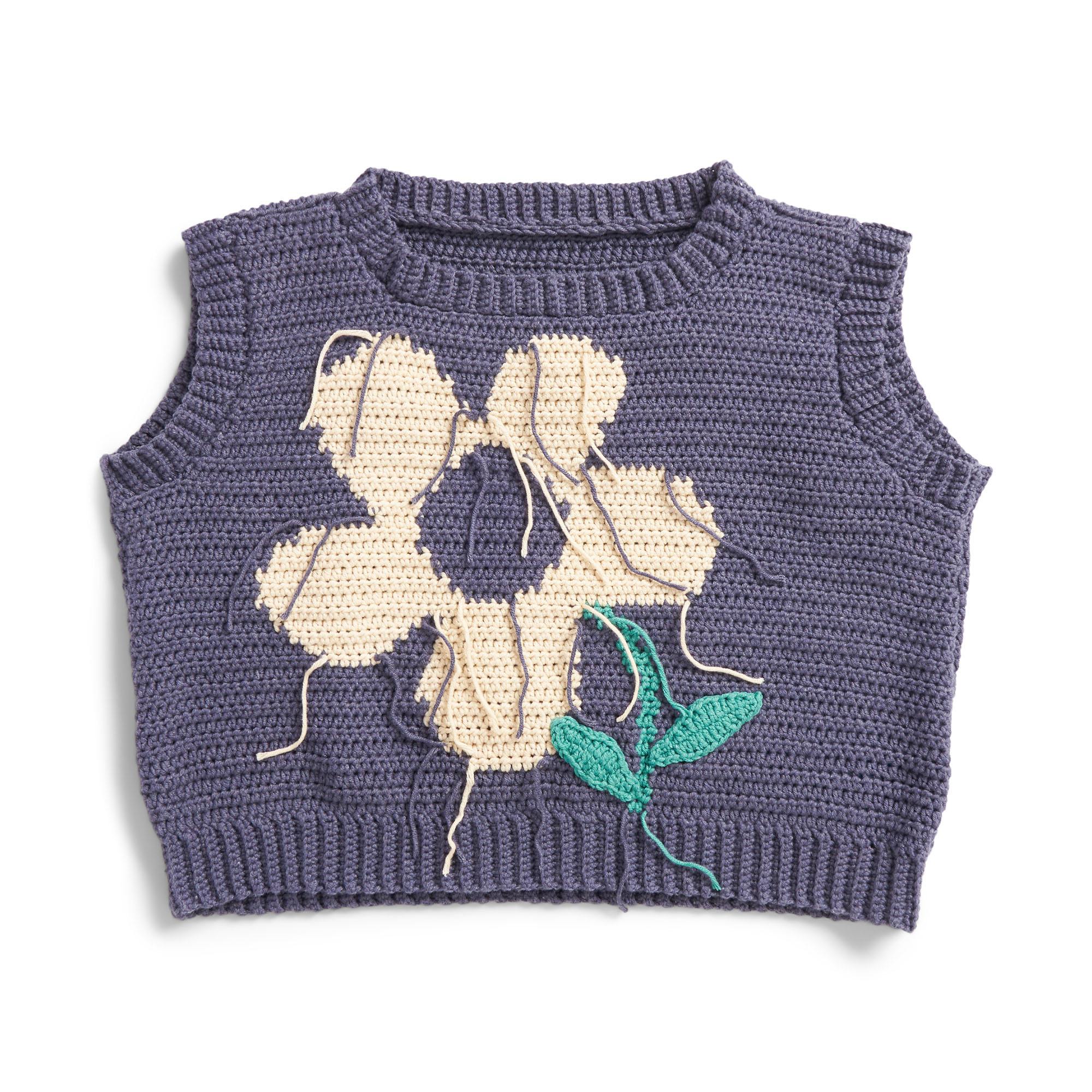 Caron Loose Ends Crochet Vest (Digital Download)
