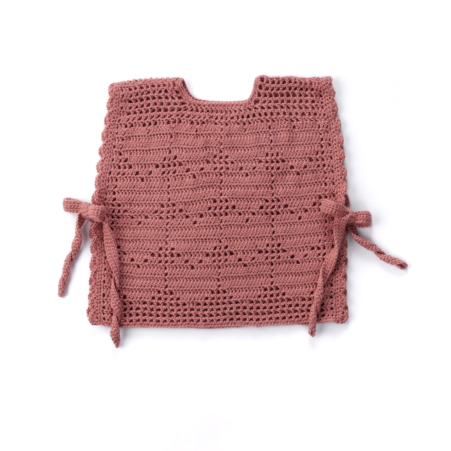 Caron Crochet Filet Heart Vest