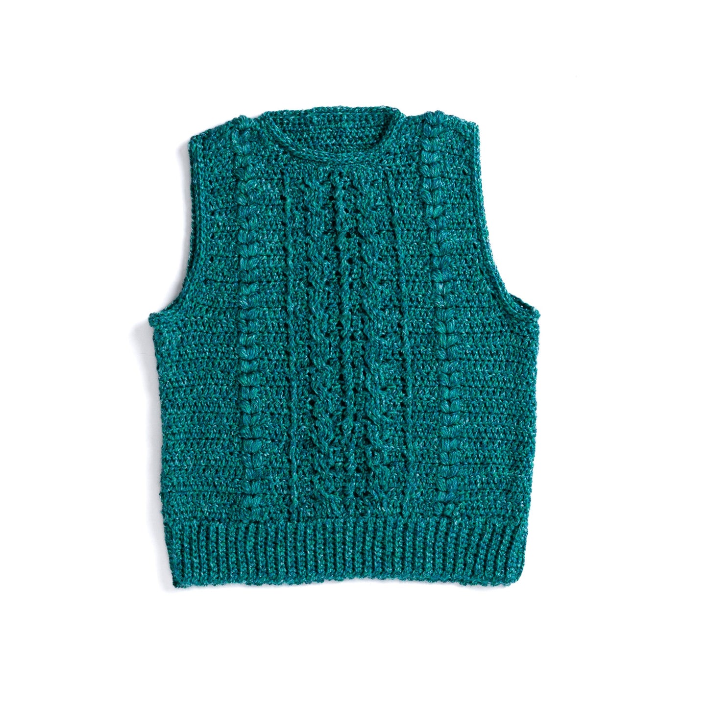 Caron Classic Cabled Crochet Vest (Digital Download)