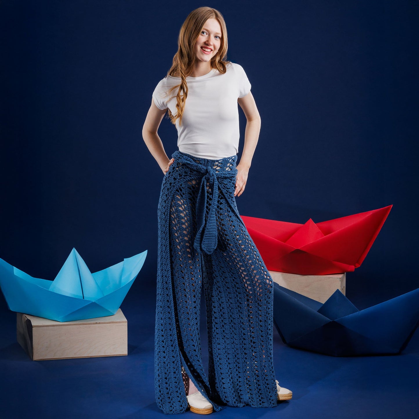 Caron Crochet Seabreeze Mesh Wrap Pants