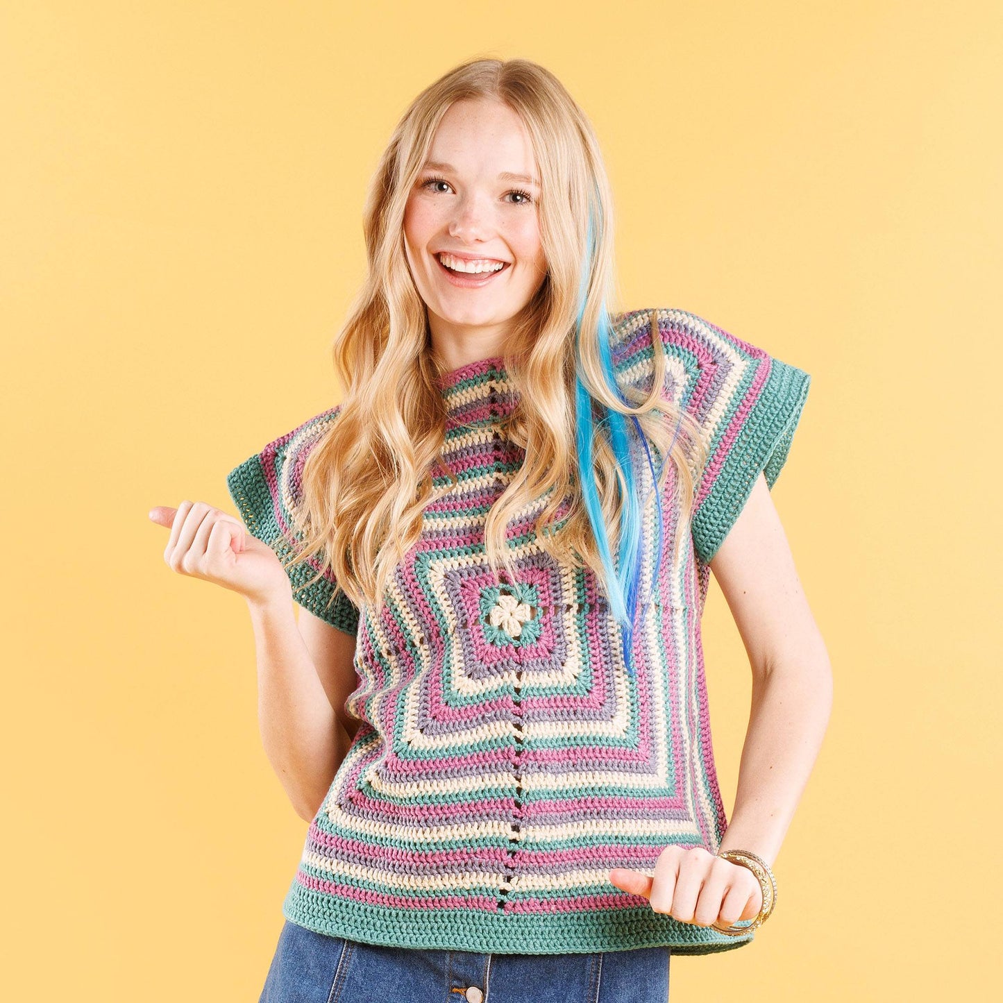 Caron Big Motif Crochet Top