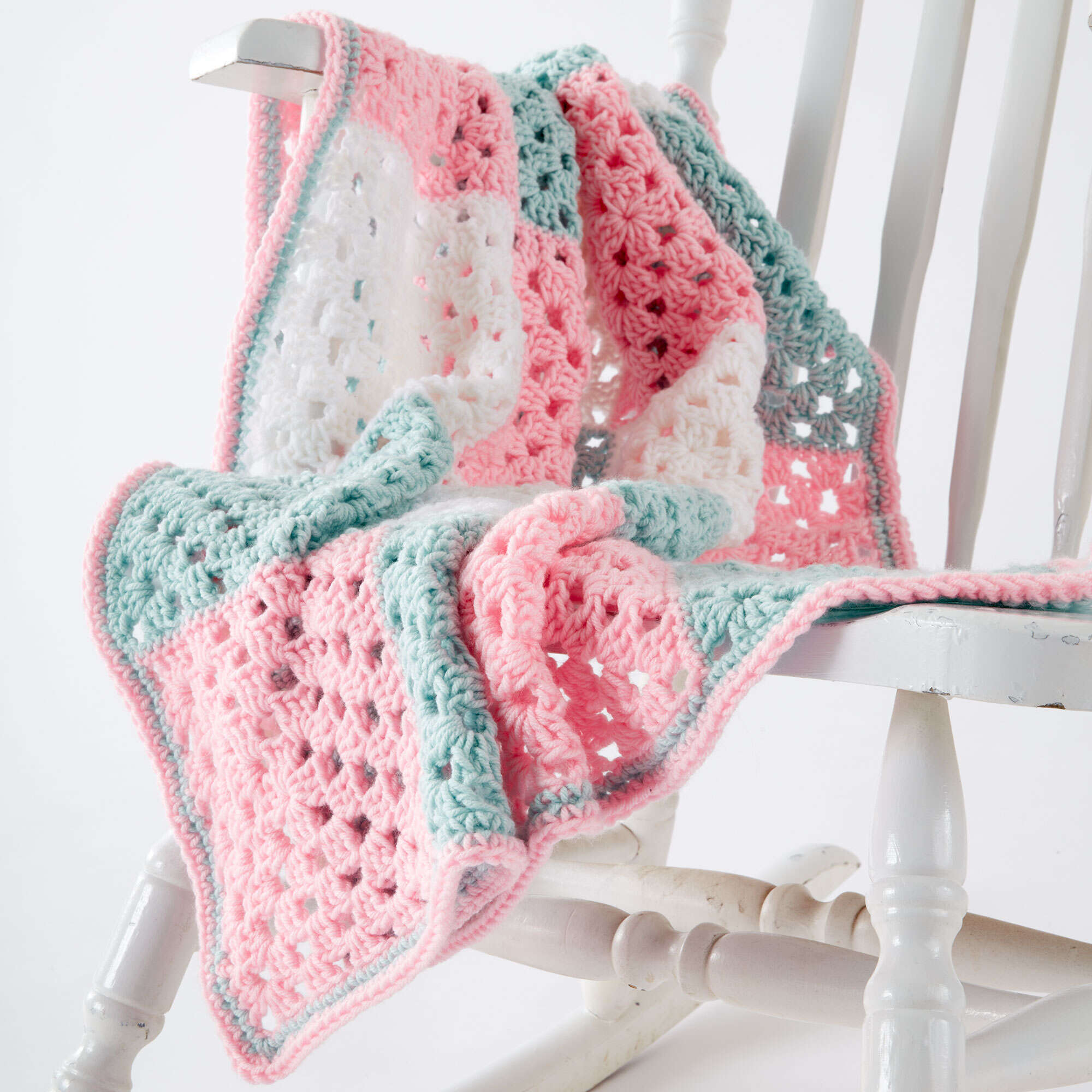 Caron Springtime Squares Crochet Blanket (Digital Download)