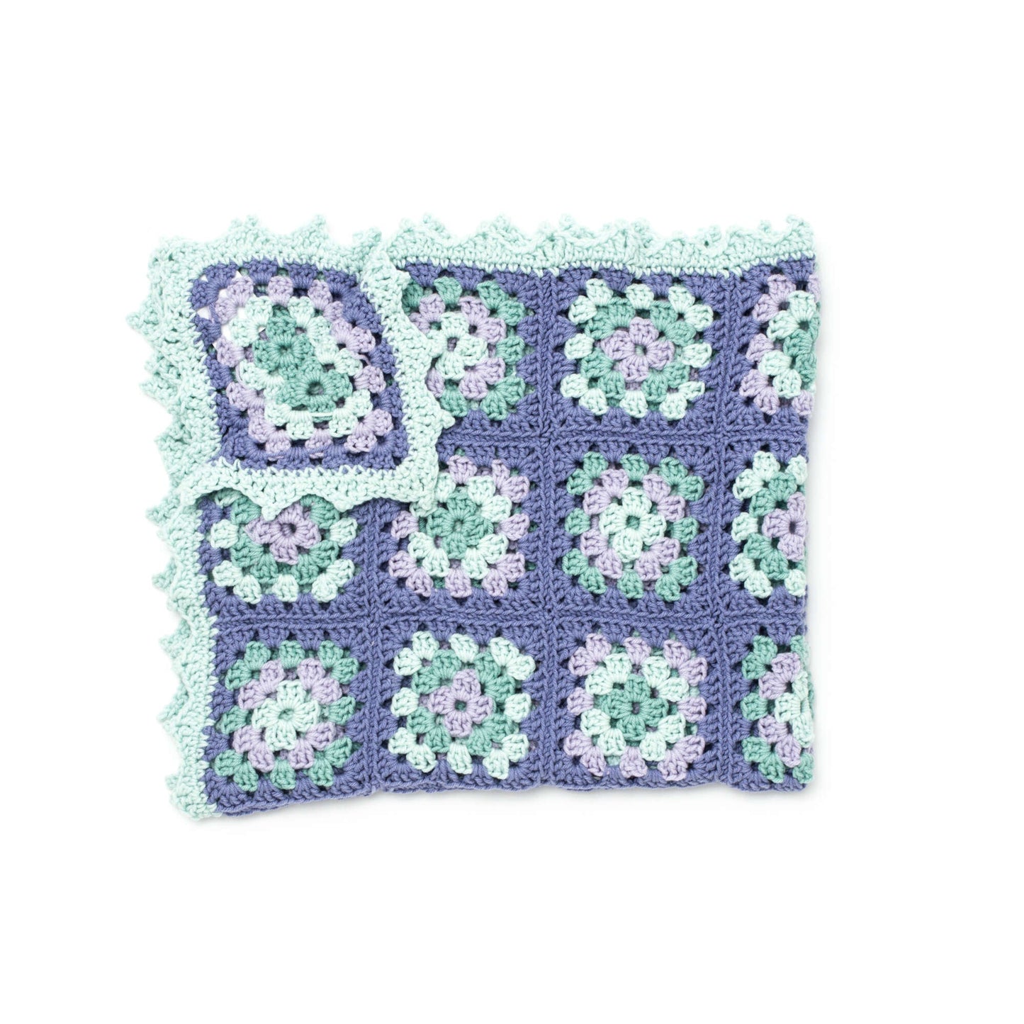 Caron Lullaby Granny Square Crochet Baby Blanket