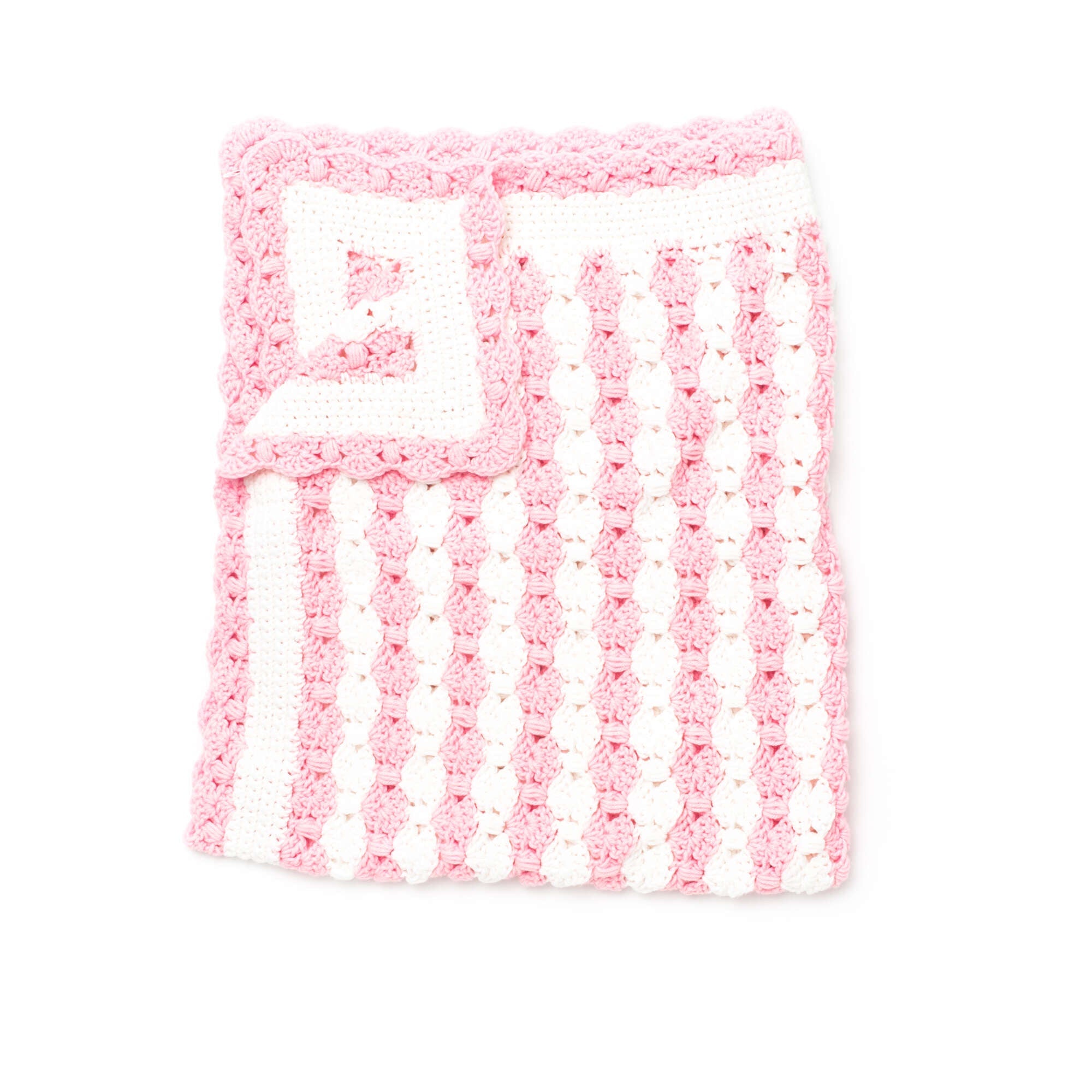 Caron Peppermint Puff Crochet Baby Blanket (Digital Download)
