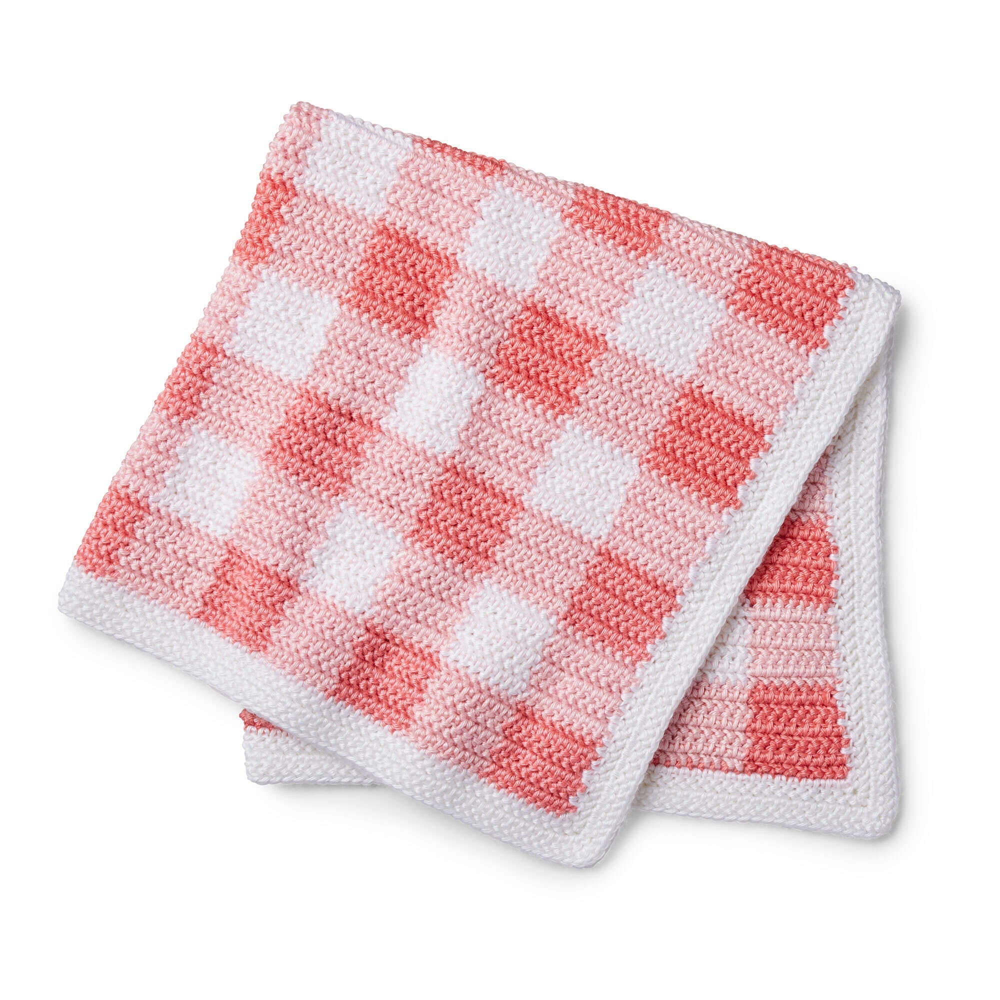 Caron Gingham Crochet Baby Blanket (Digital Download)