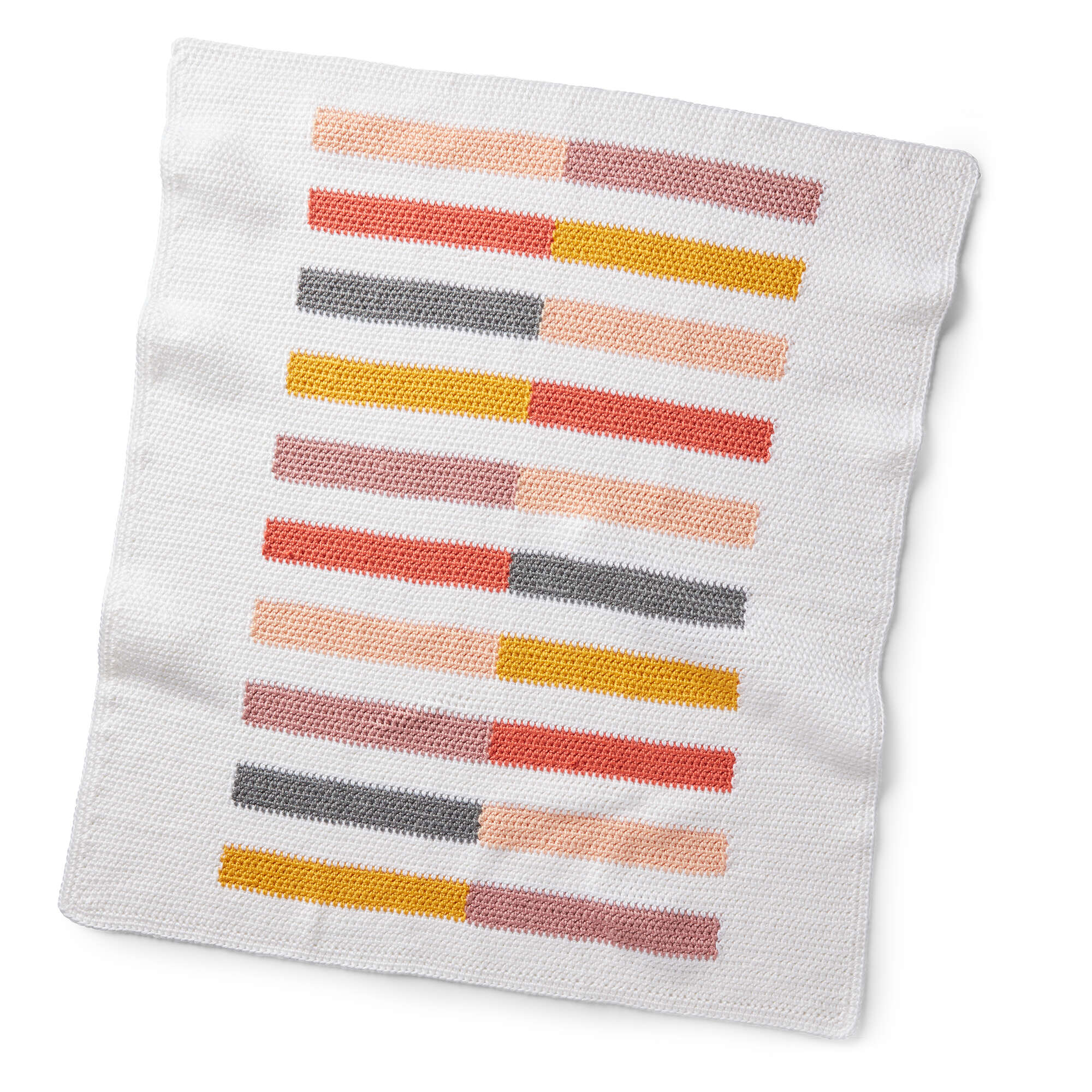 Caron Colorful Half-Stripe Baby Blanket (Digital Download)