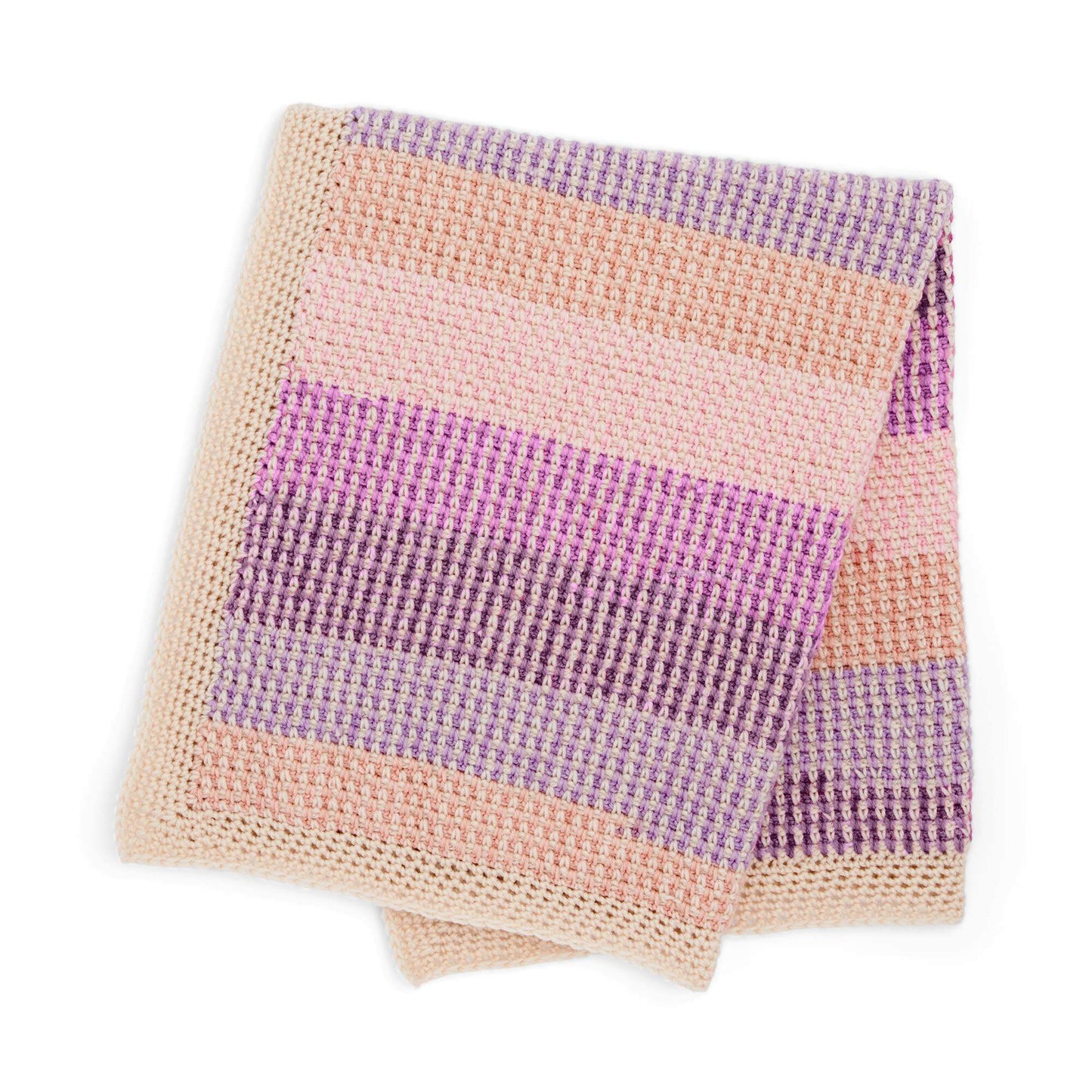 Caron Mini Moss Stitch Crochet Baby Blanket (Digital Download)
