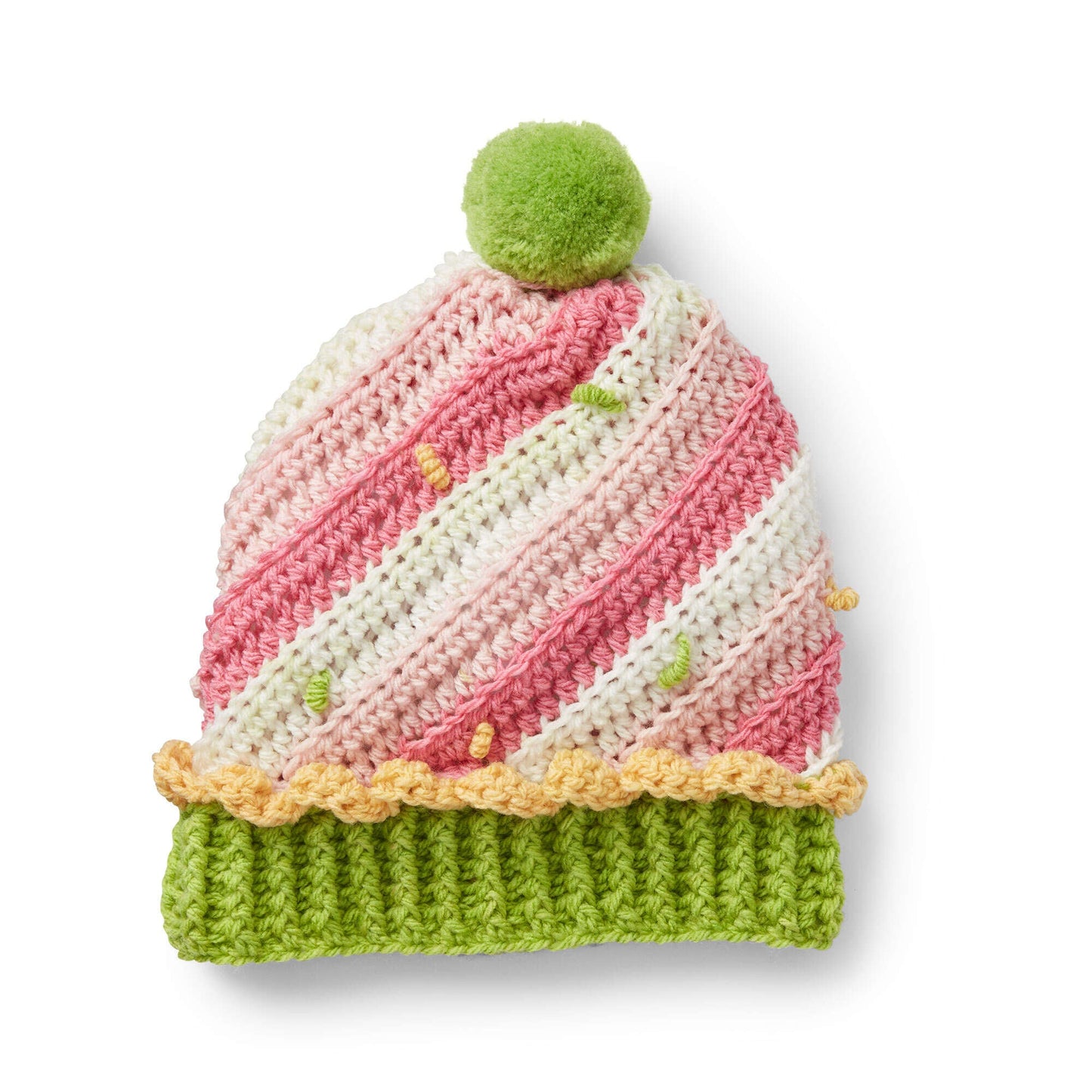 Caron Sweet Swirl Crochet Cupcake Hat (Digital Download)