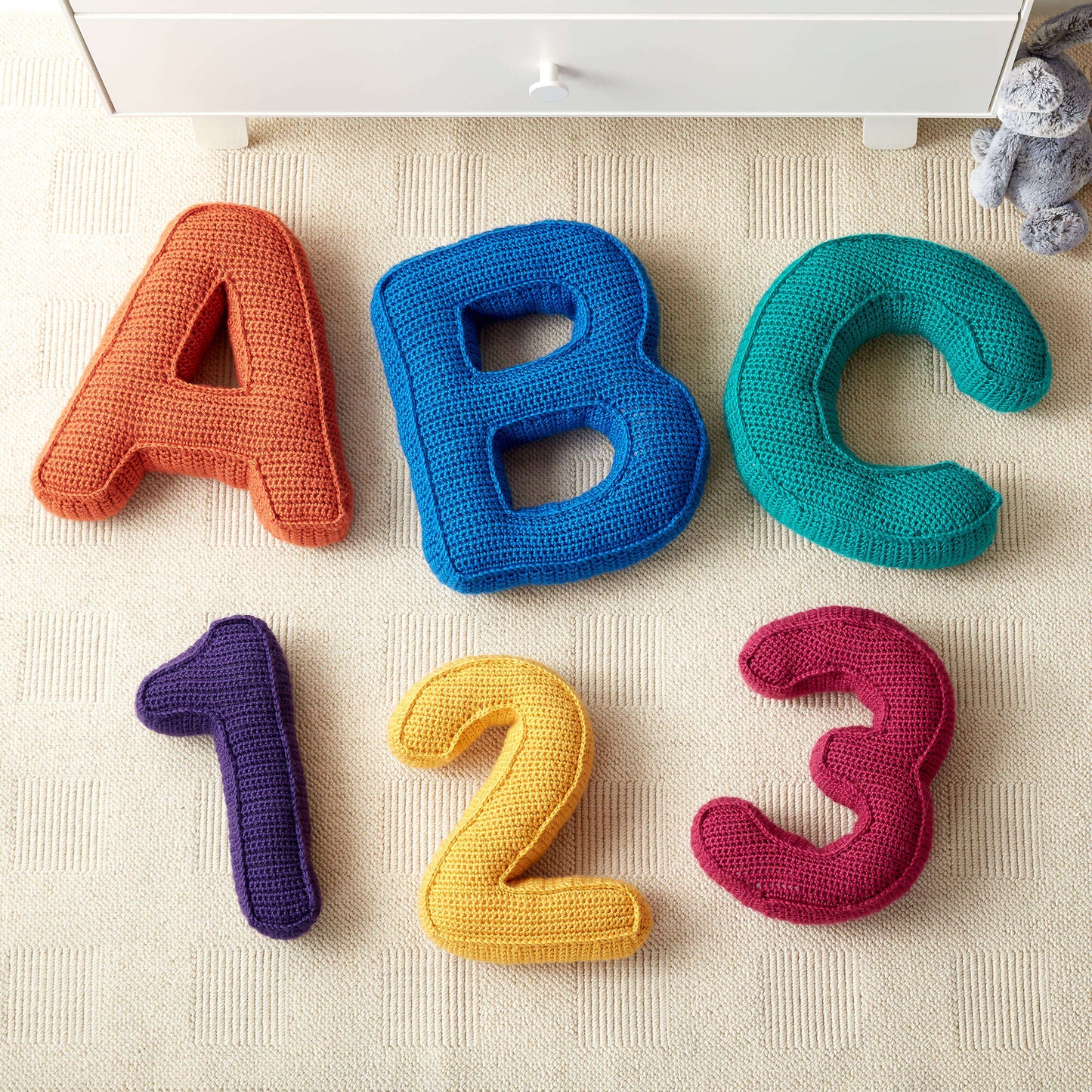 Caron ABC's & 123's Crochet Pillows (Digital Download)