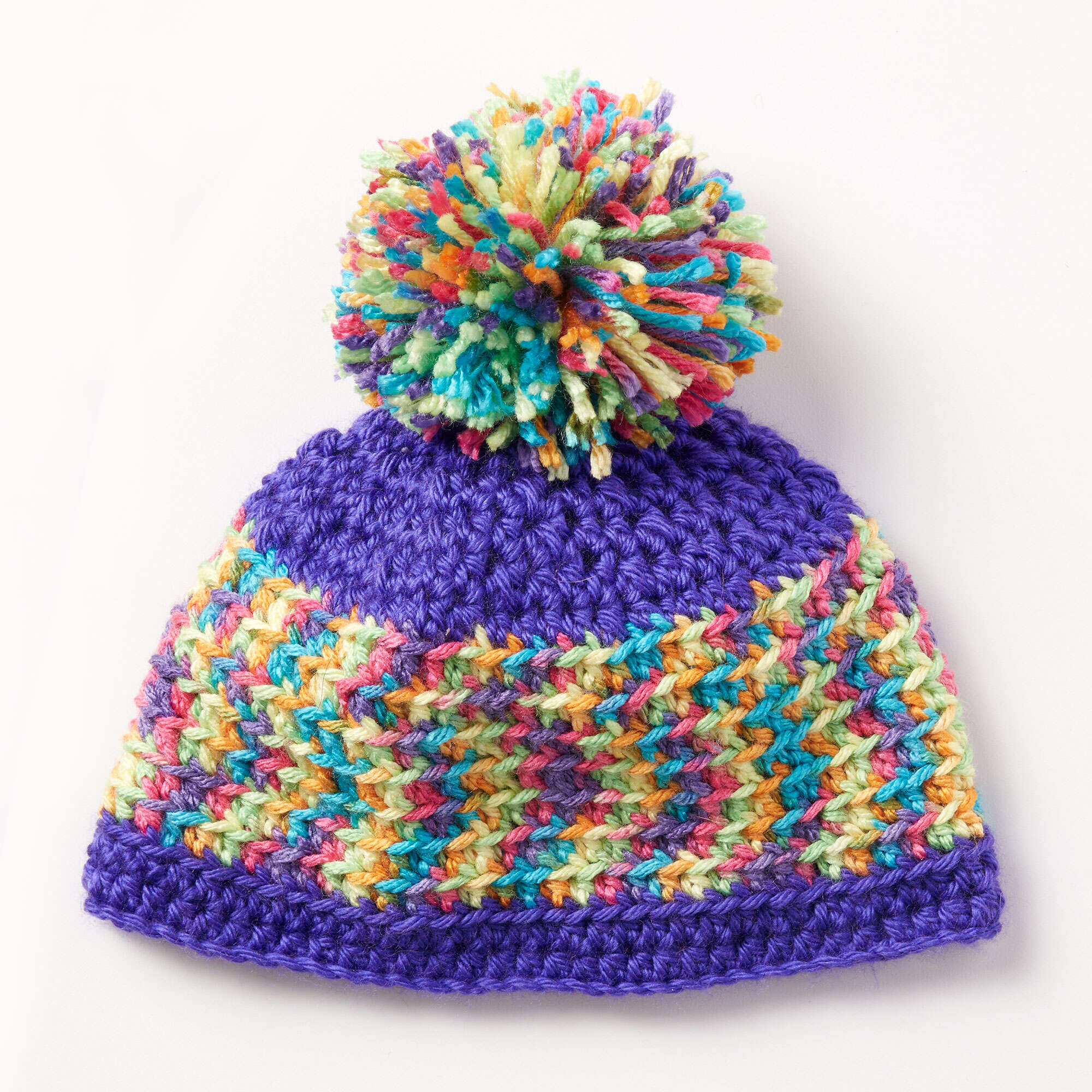 Caron Crochet Chasing Rainbows Hat (Digital Download)