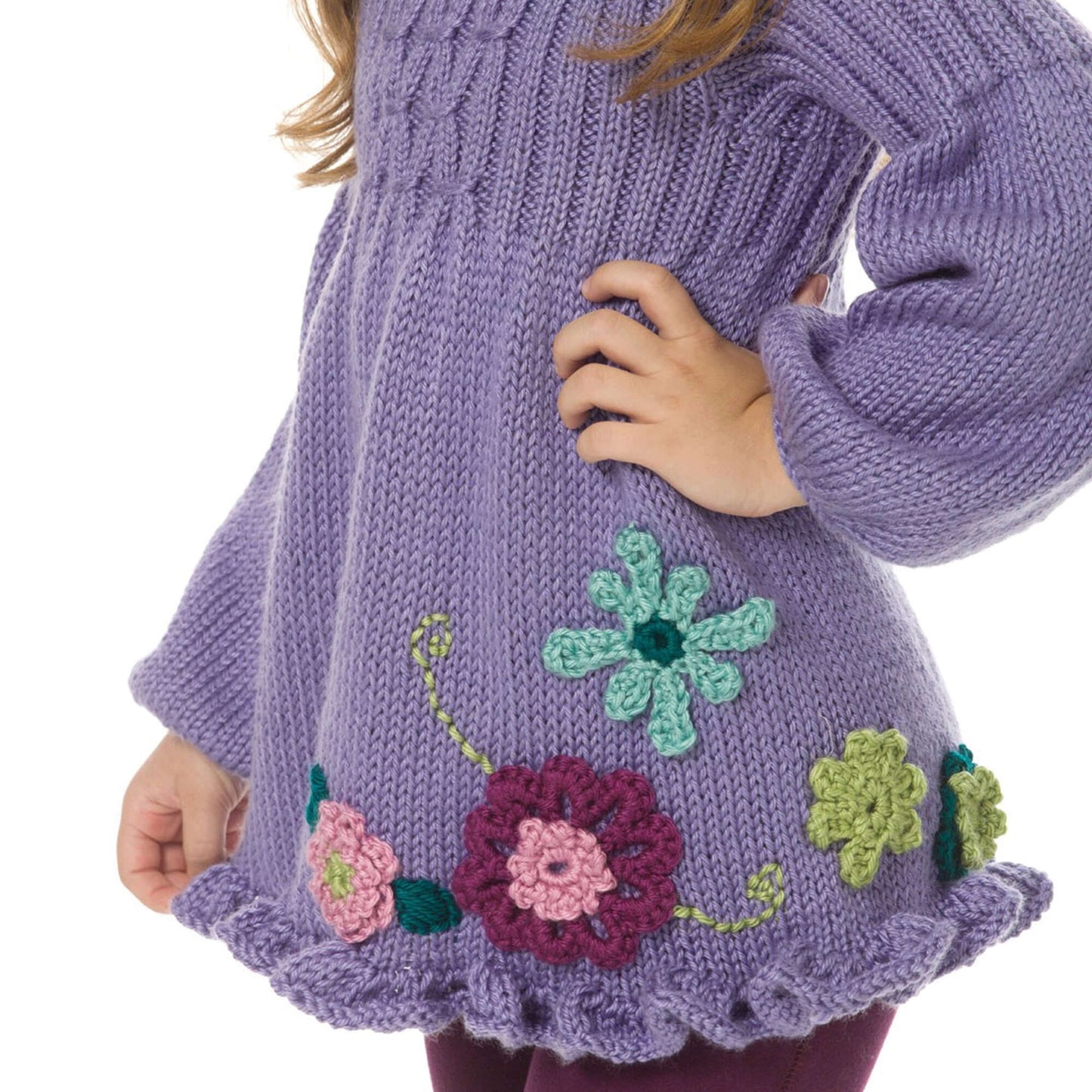 Caron Knit Girl's Smocked Tunic (Digital Download)