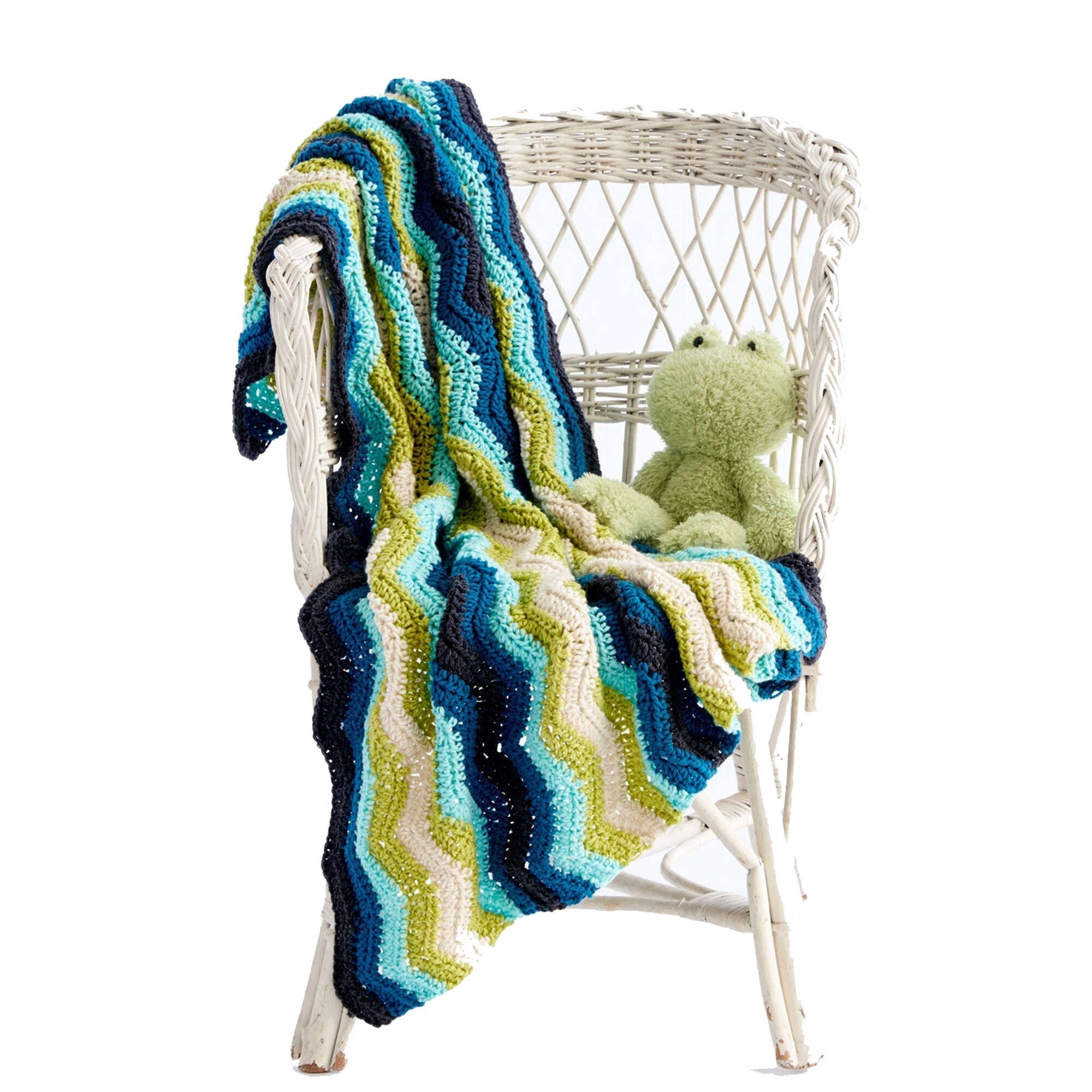 Caron Chevron Stripes Baby Blanket (Digital Download)