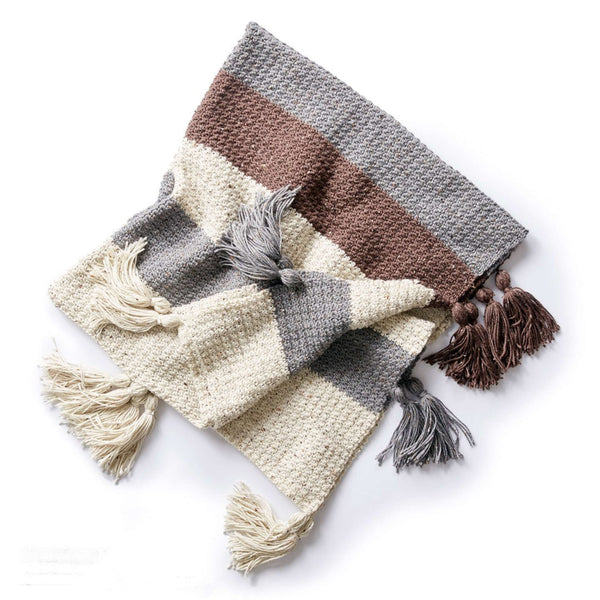 Tassel Down Crochet Blanket (Digital Download)