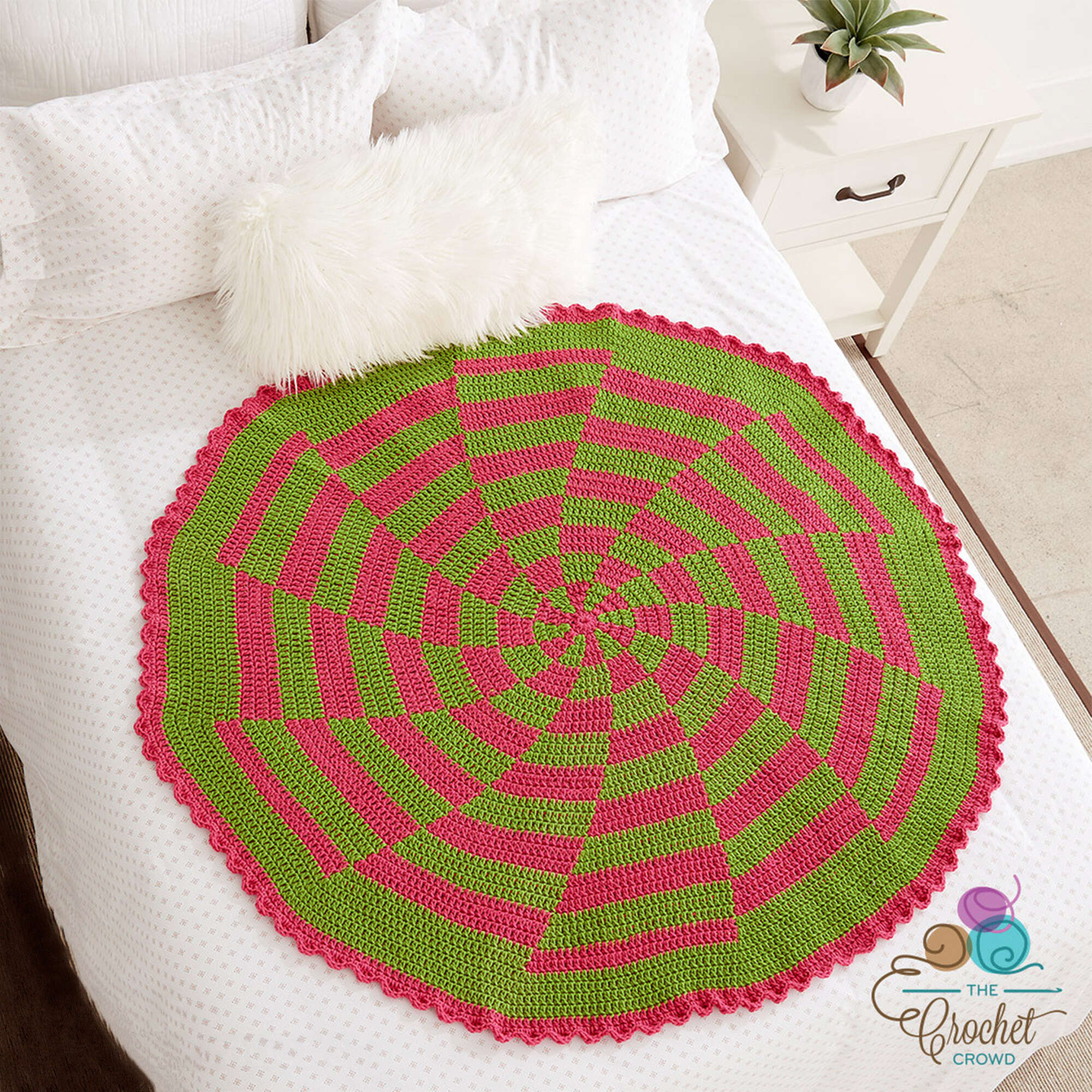 Caron Crochet Peppermint Pinwheel Afghan (Digital Download)