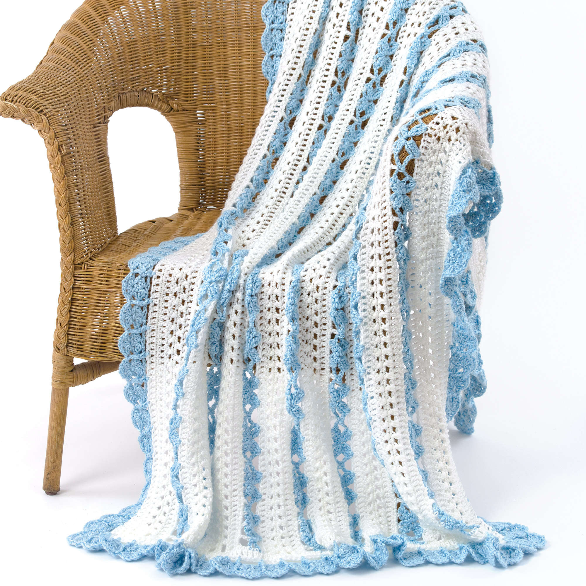Caron Crochet Open Lacy Throw (Digital Download)