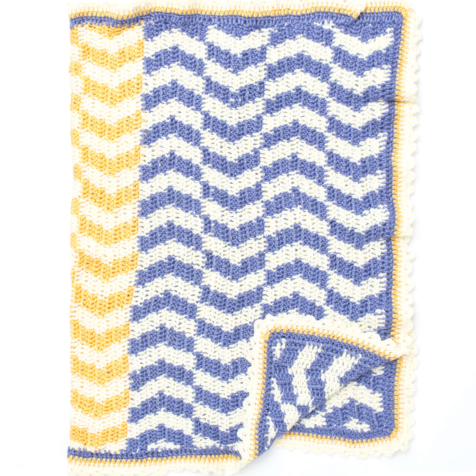 Caron Which Way Is Up Crochet Baby Blanket (Digital Download)