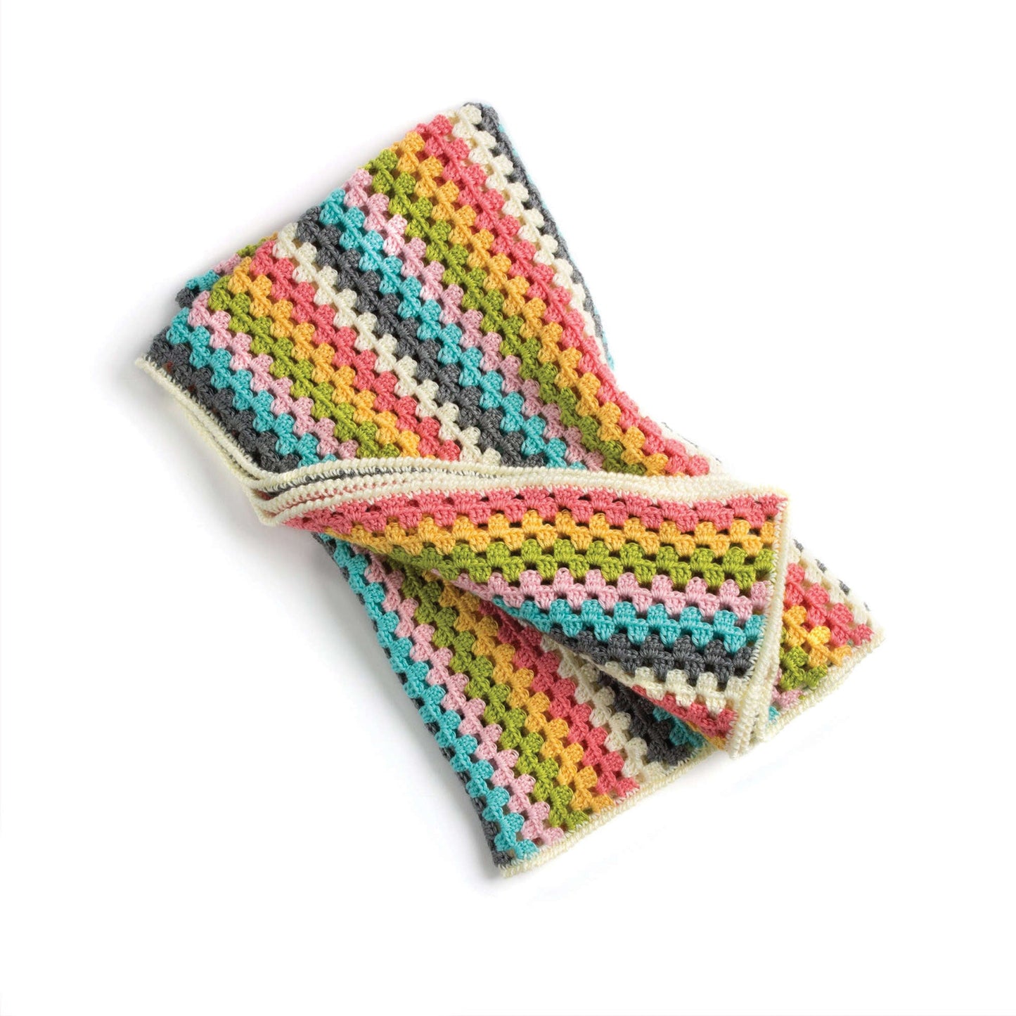Caron Crochet Granny Stripes Afghan (Digital Download)