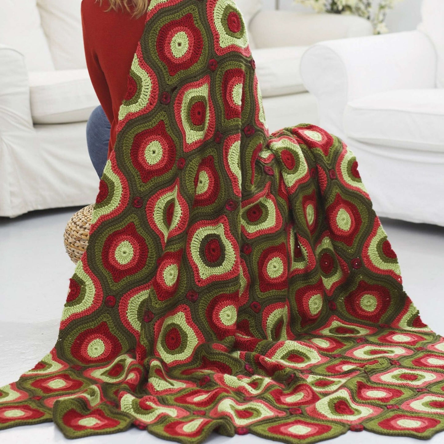 Caron Crochet Victorian Ornaments Afghan (Digital Download)