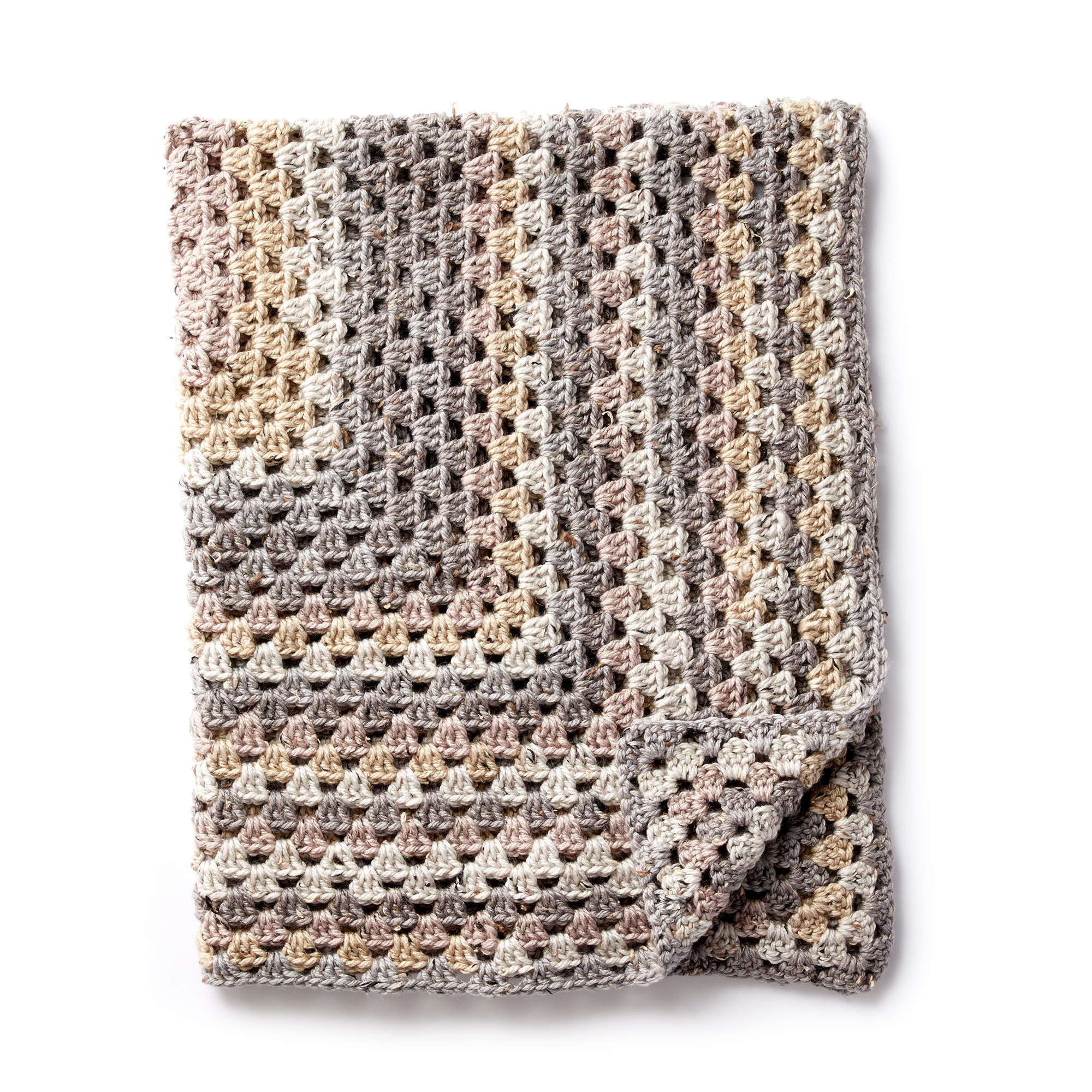 Caron Rectangular Crochet Granny Afghan (Digital Download)