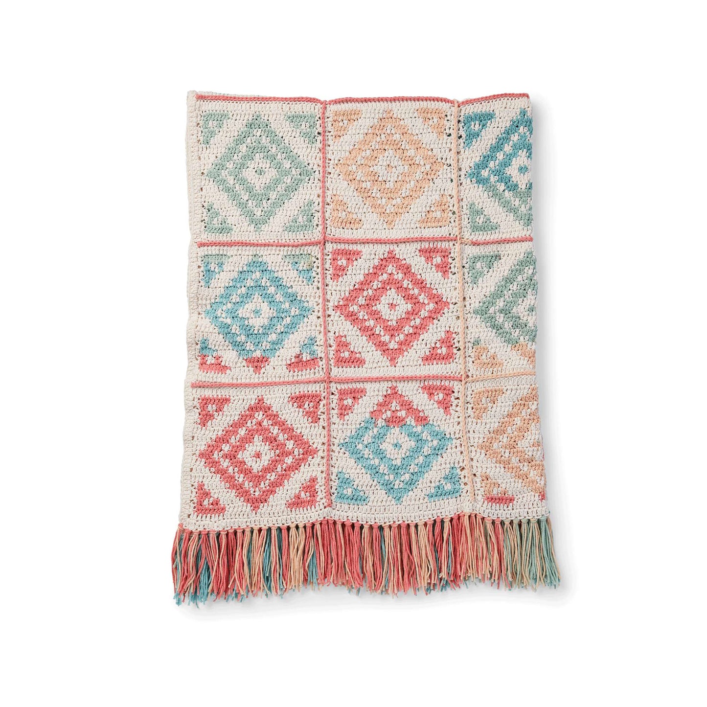 Caron Diamond Blocks Crochet Blanket (Digital Download)