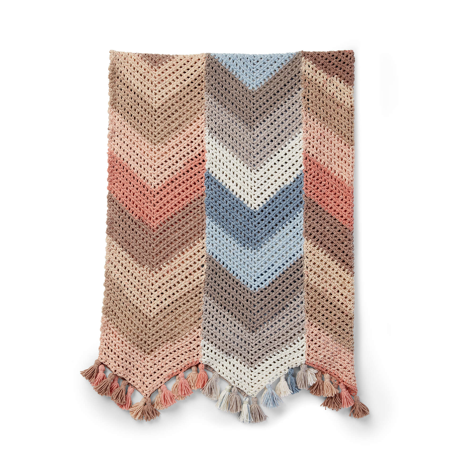 Caron Chevron Stripes Crochet Blanket (Digital Download)