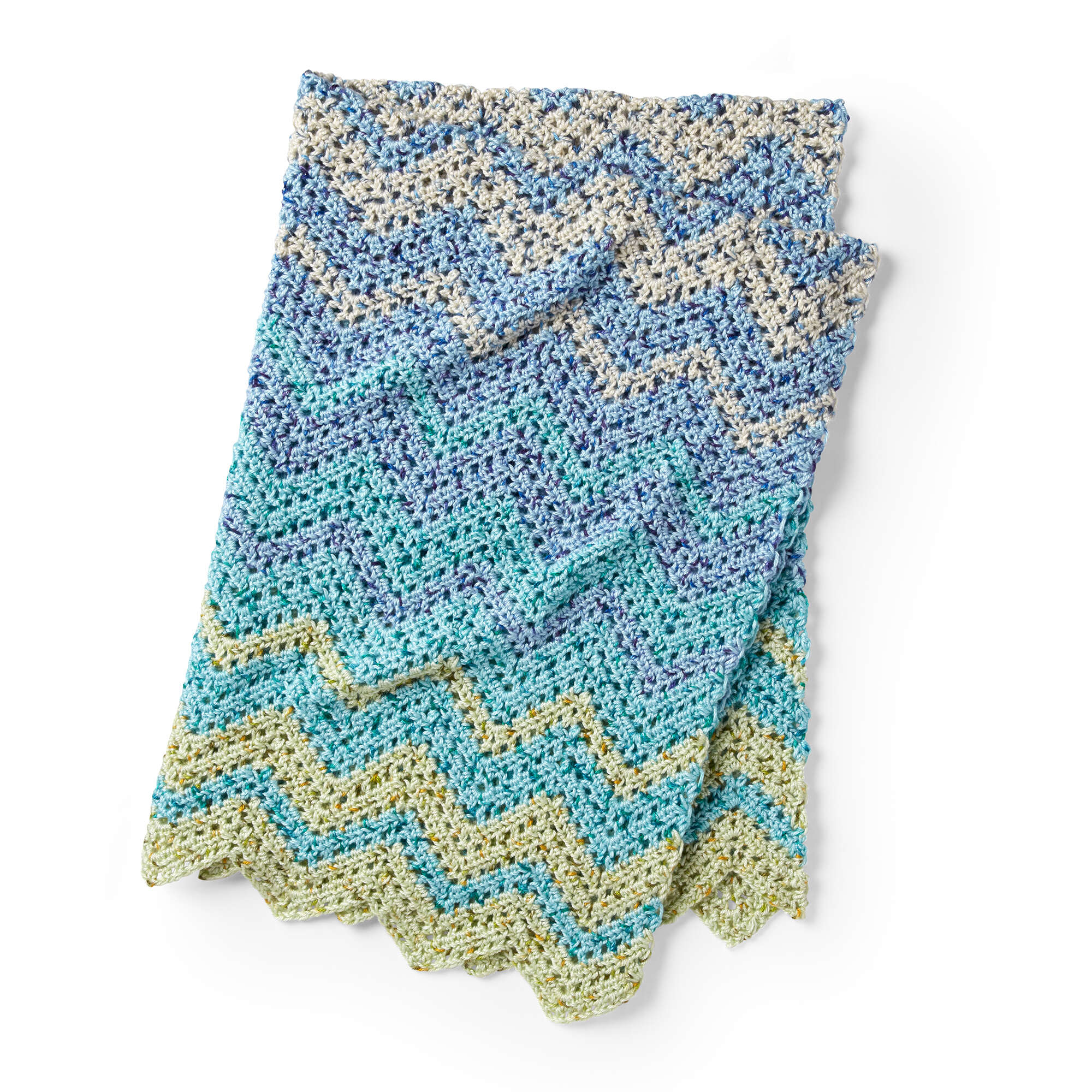 Caron Fading Colors Zig Zag Crochet Afghan (Digital Download)