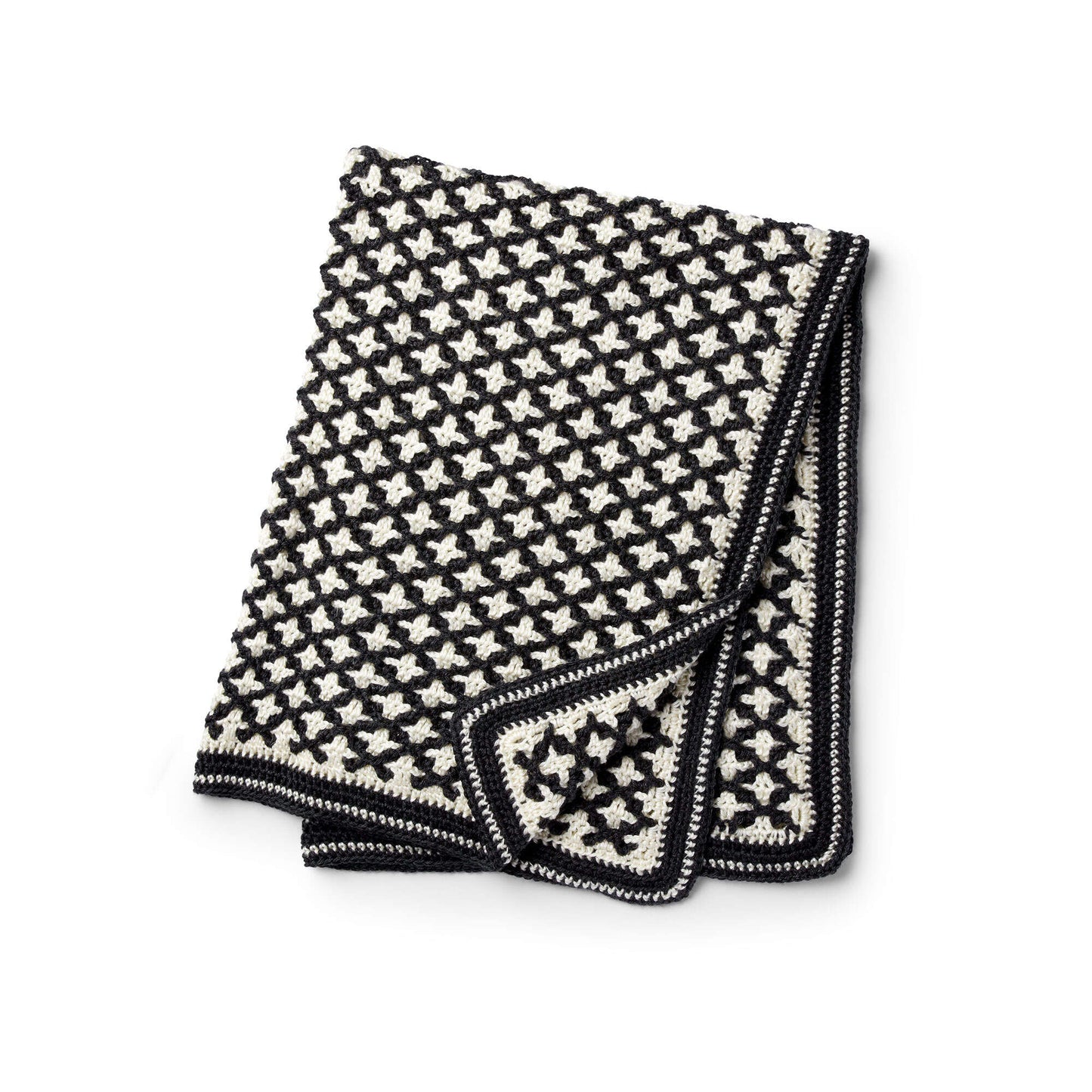Caron Reversible Geometric Crochet Blanket (Digital Download)