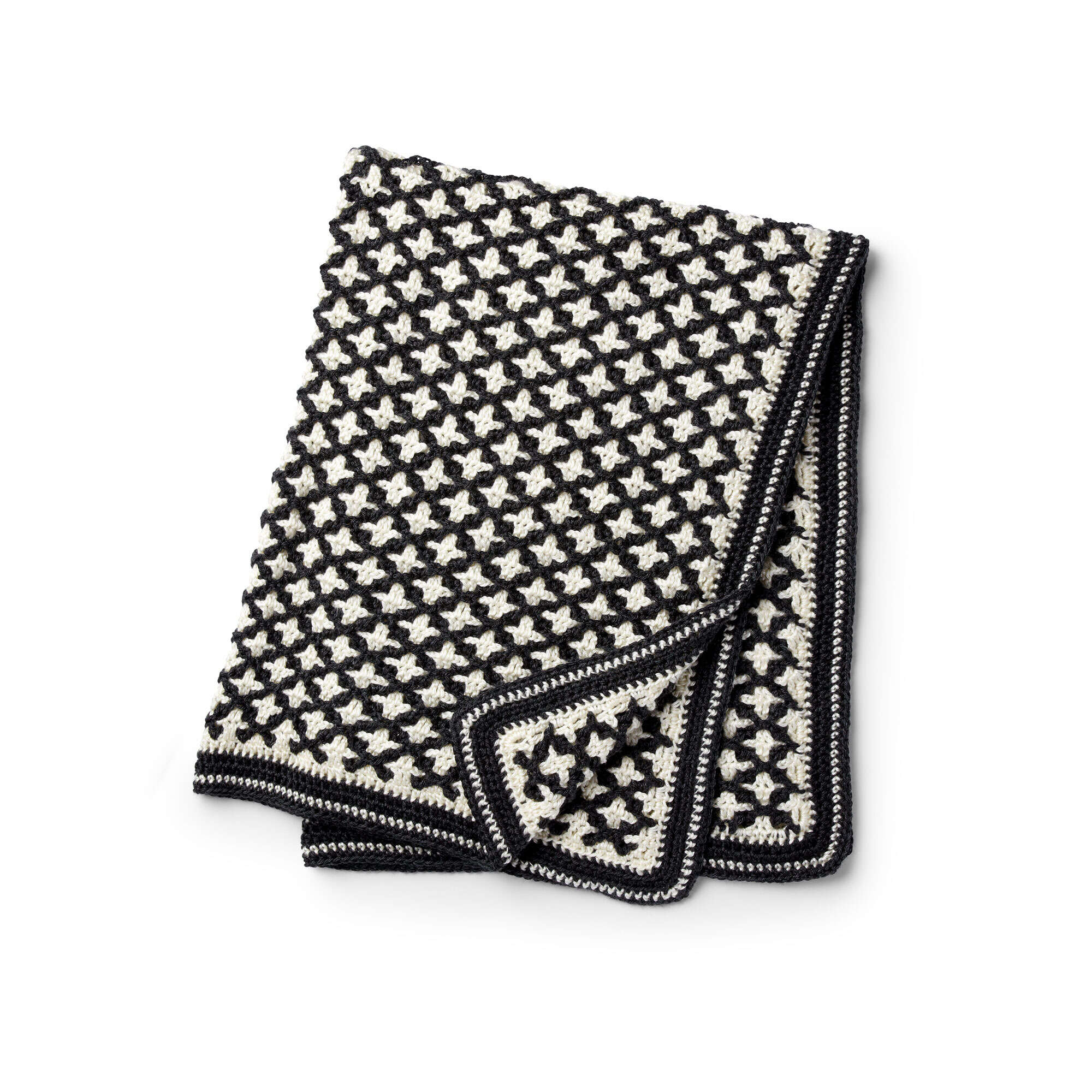 Caron Reversible Geometric Crochet Blanket (Digital Download)