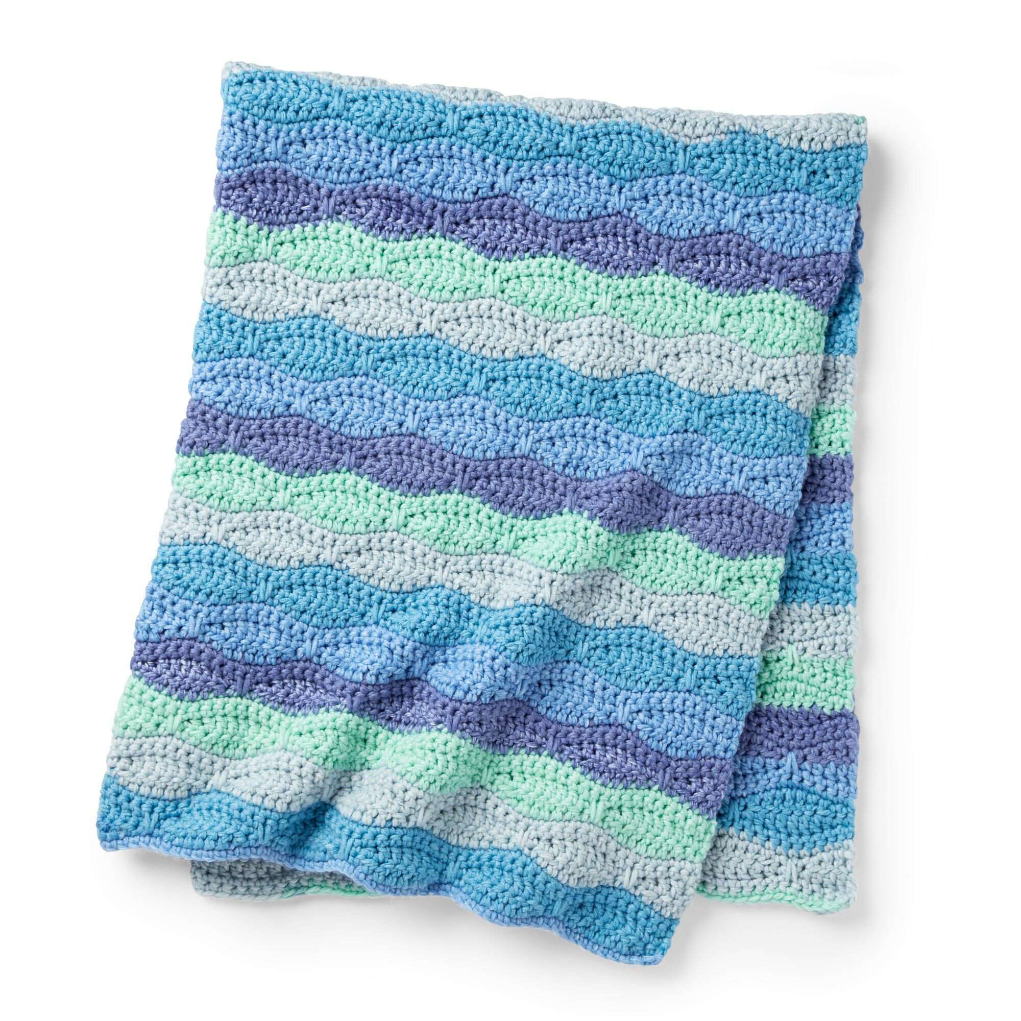 Caron Blue Waves Crochet Blanket (Digital Download)