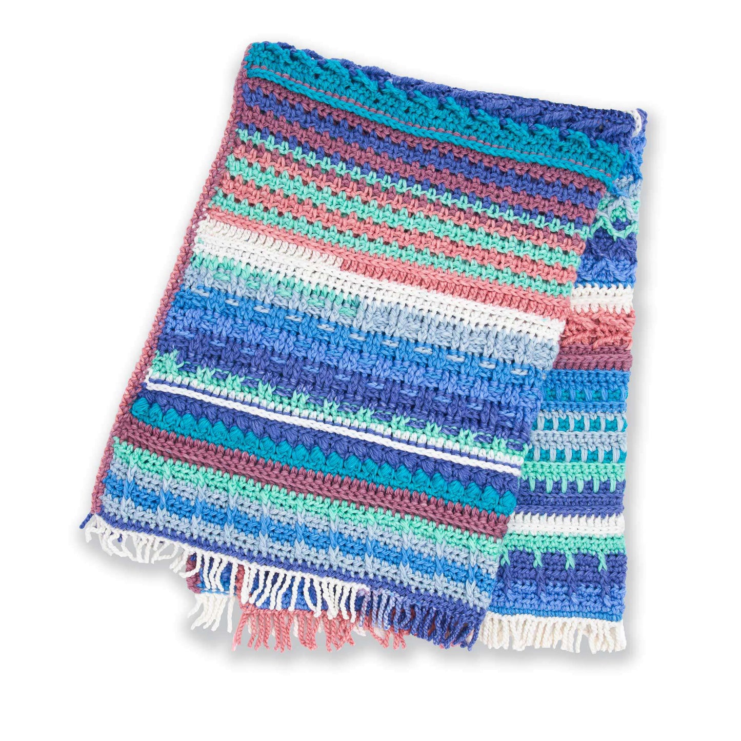 Caron Anniversary Cakes Sample Blue Crochet Afghan (Digital Download)