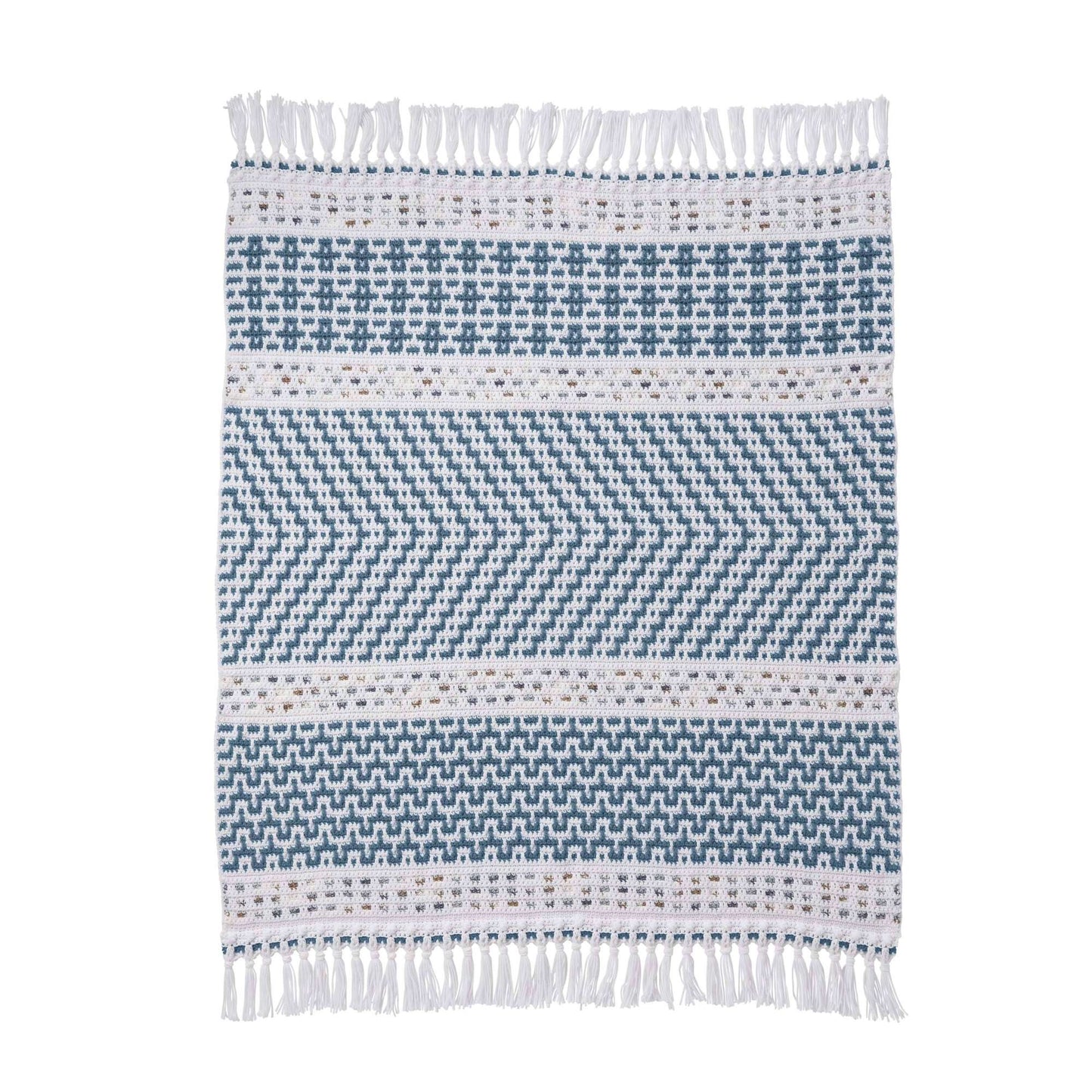 Caron Woven Mosaic Crochet Blanket (Digital Download)