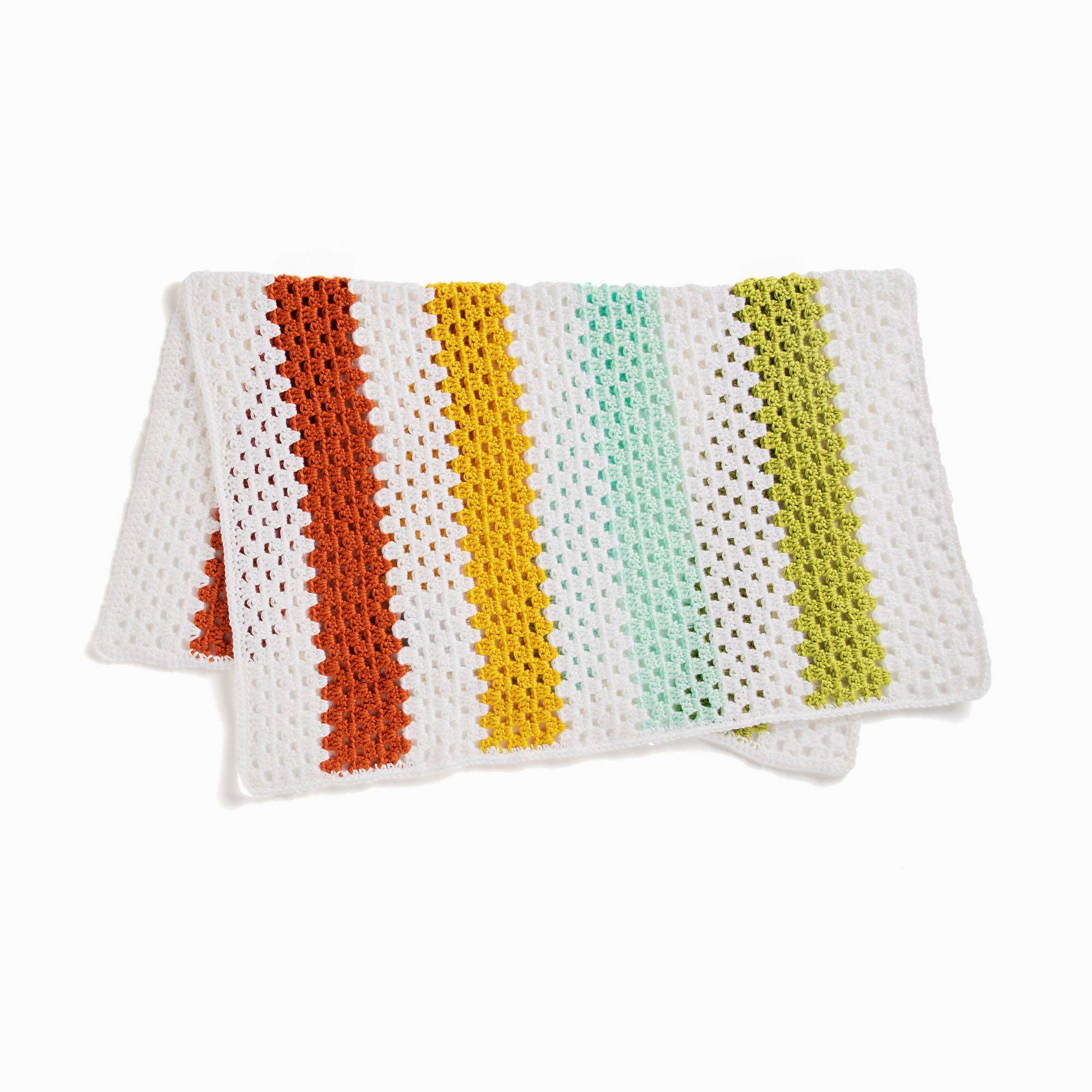 Caron Cheery Crochet Granny Stripes Baby Blanket (Digital Download)