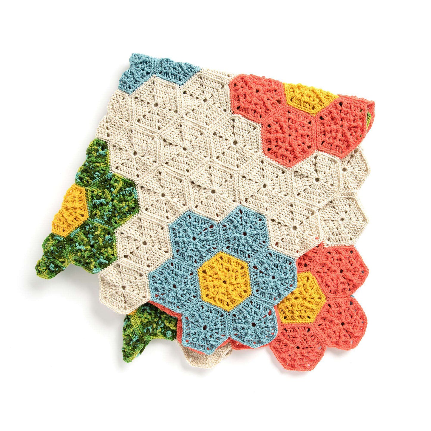 Caron Crochet Flower Patch Throw