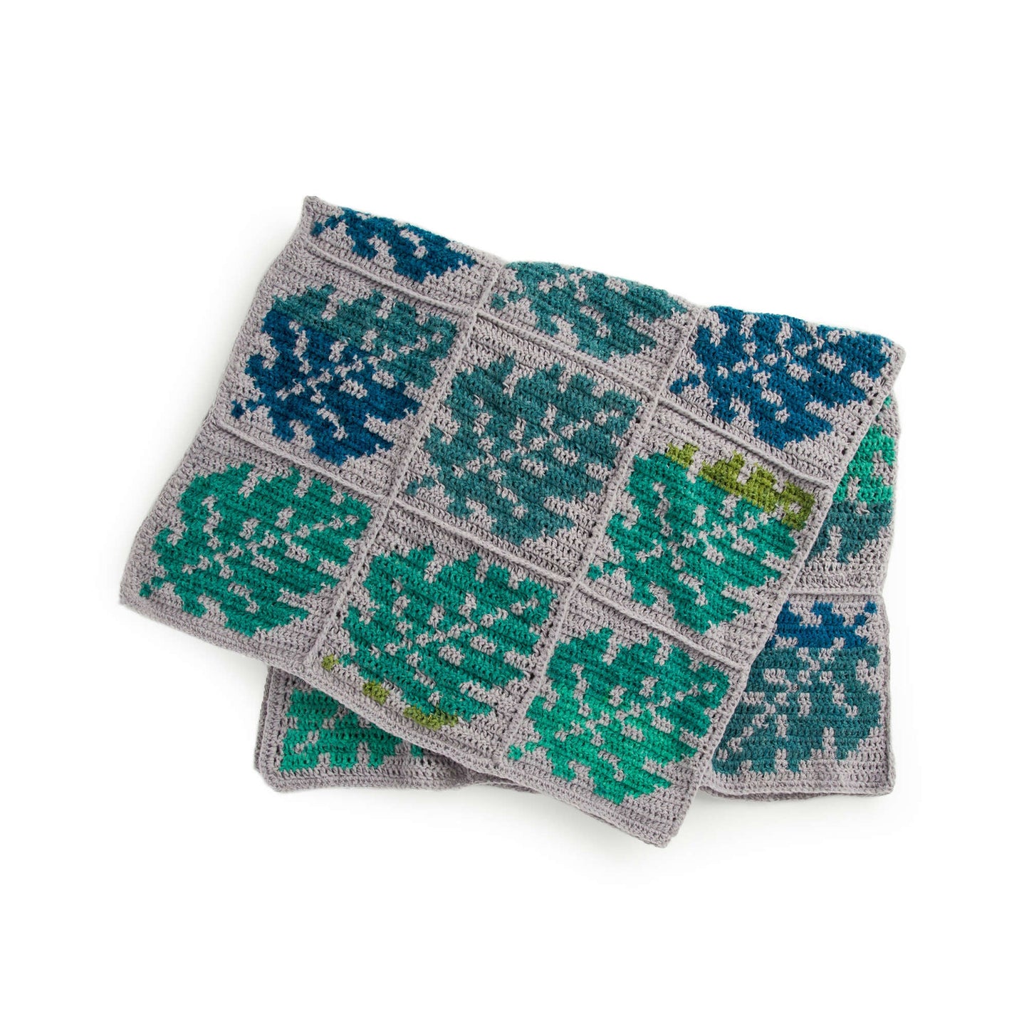 Caron Leafy Greens Crochet Blanket