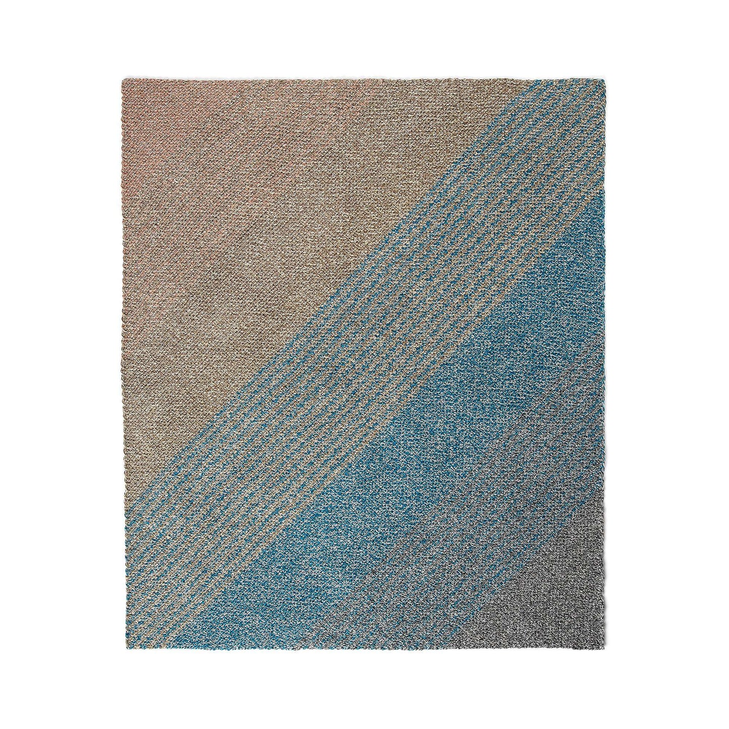 Caron Marled Crochet Moss Stitch Stripes Blanket (Digital Download)