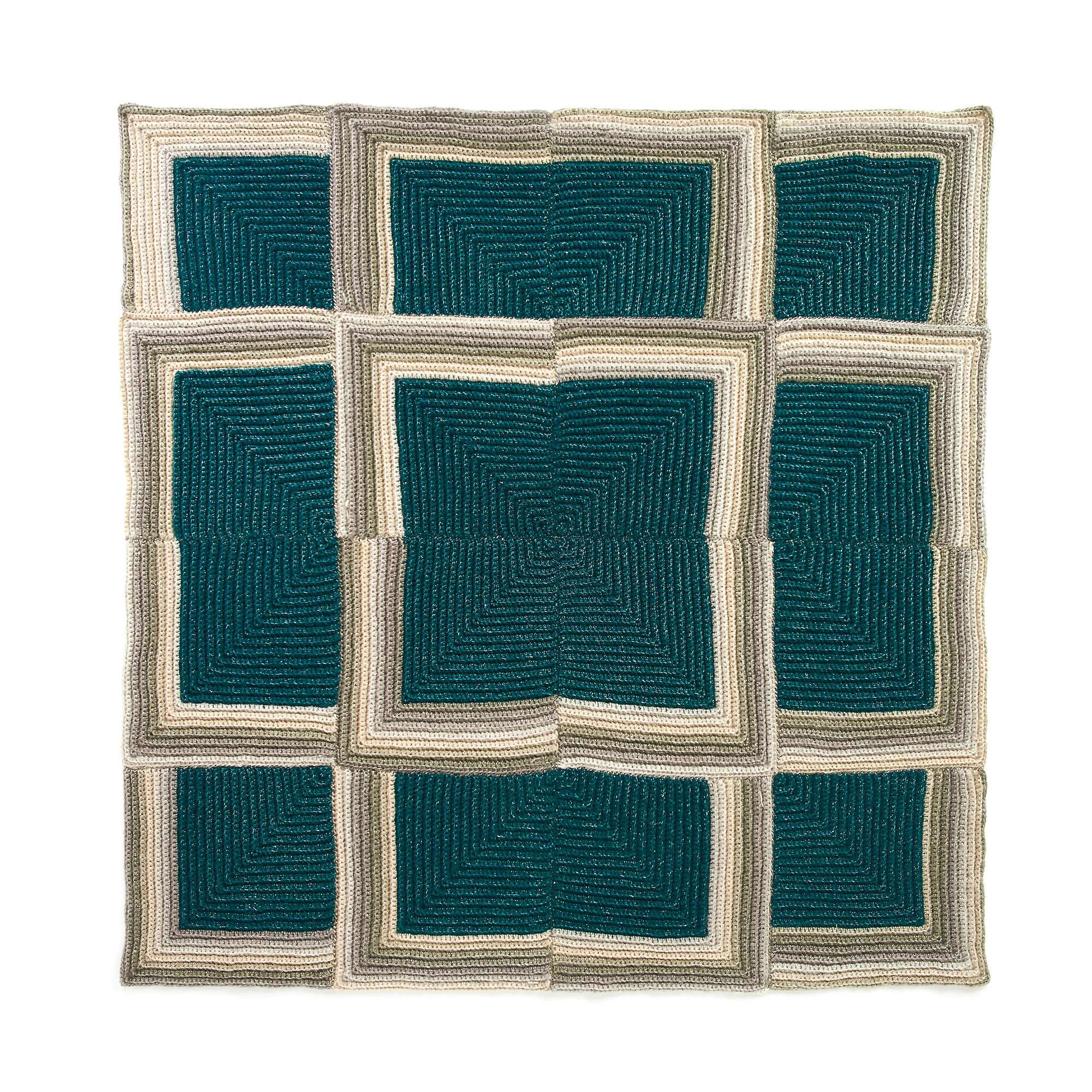 Caron Mitered Squares Crochet Afghan (Digital Download)