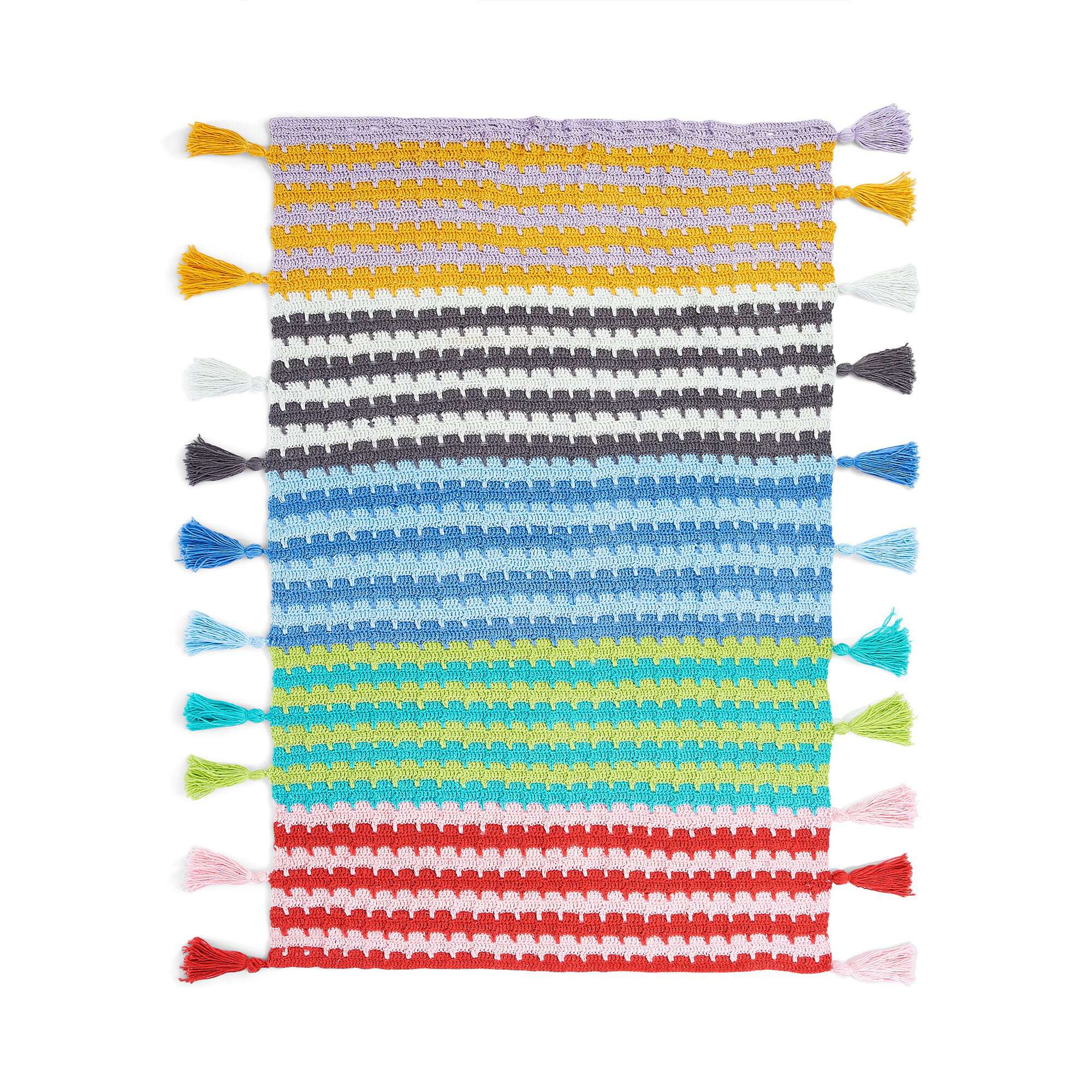 Caron Crochet Disrupted Stripes Blanket (Digital Download)