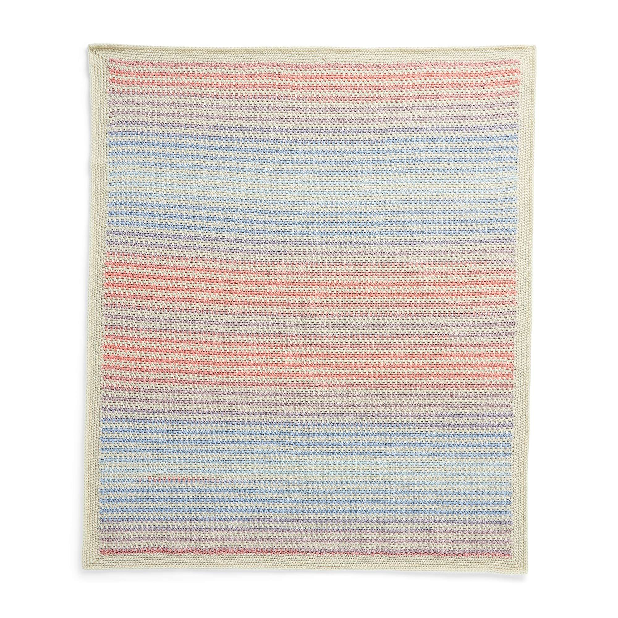 Caron Crochet Moss Stitch Ombré Blanket (Digital Download)