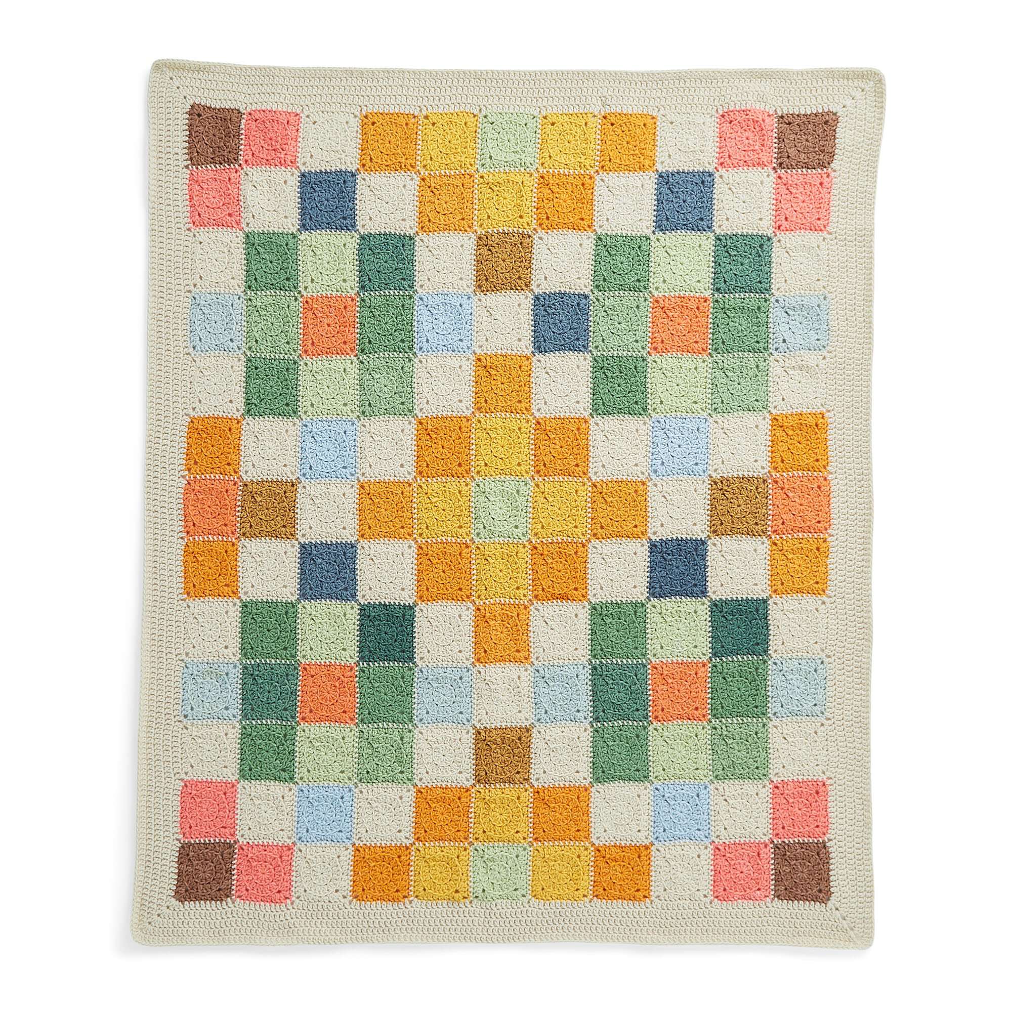 Caron Crochet Country Quilt Blanket (Digital Download)