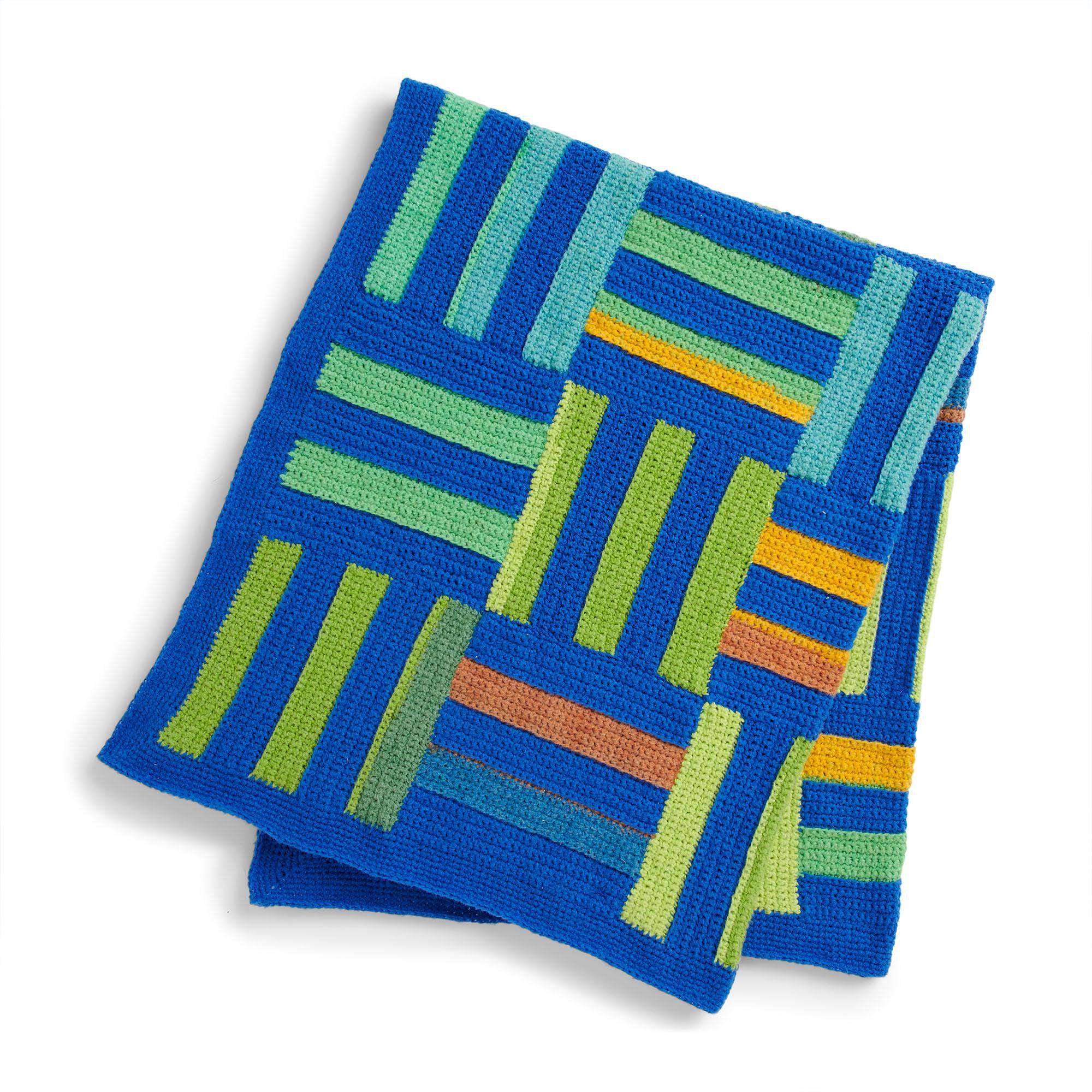 Caron Striping Squares Crochet Blanket (Digital Download)