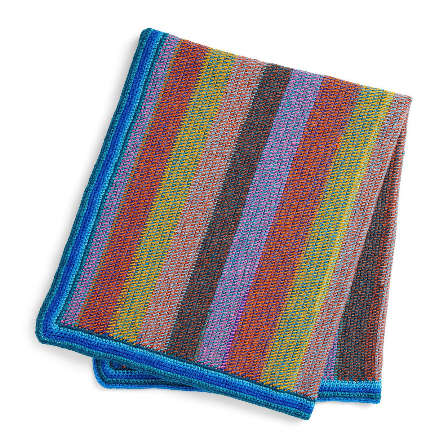 Caron Tunisian Crochet Woven-Look Blanket (Digital Download)