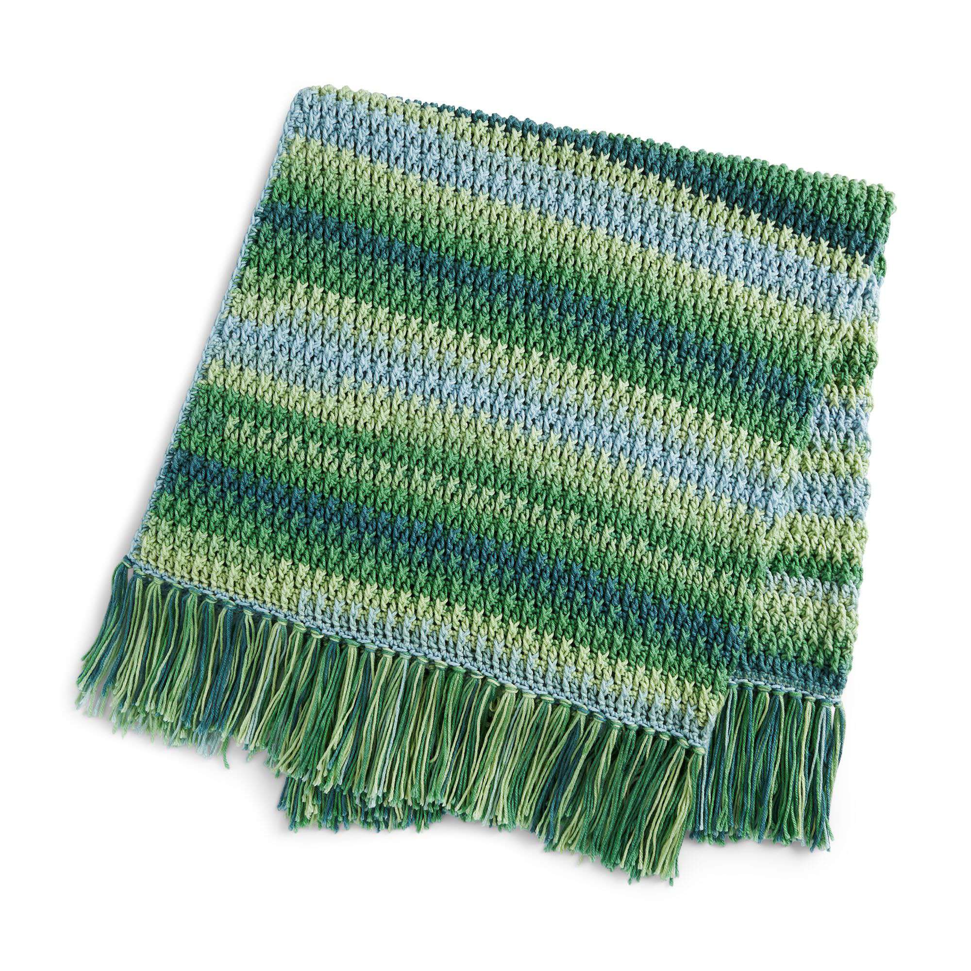 Caron Crochet Alpine Stitch Blanket