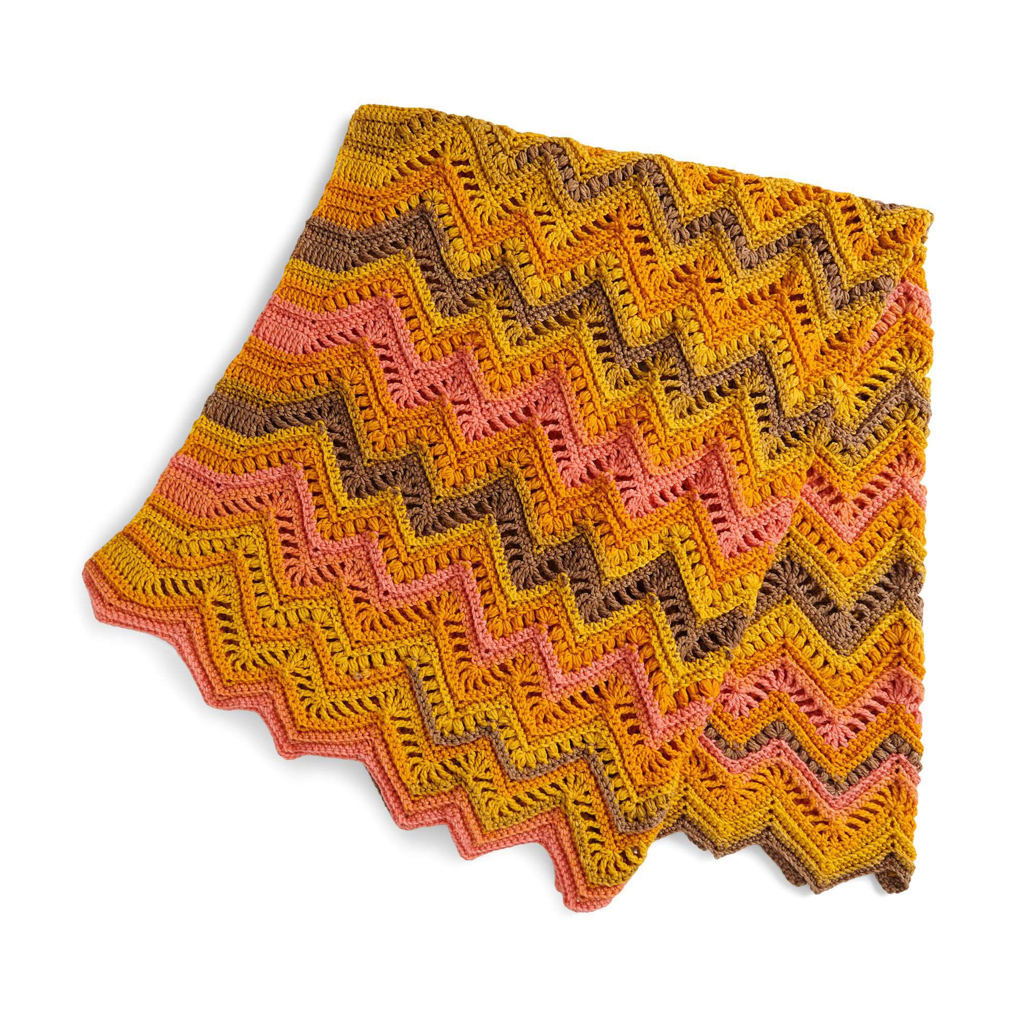 Caron Crochet Rocky Ripples Blanket
