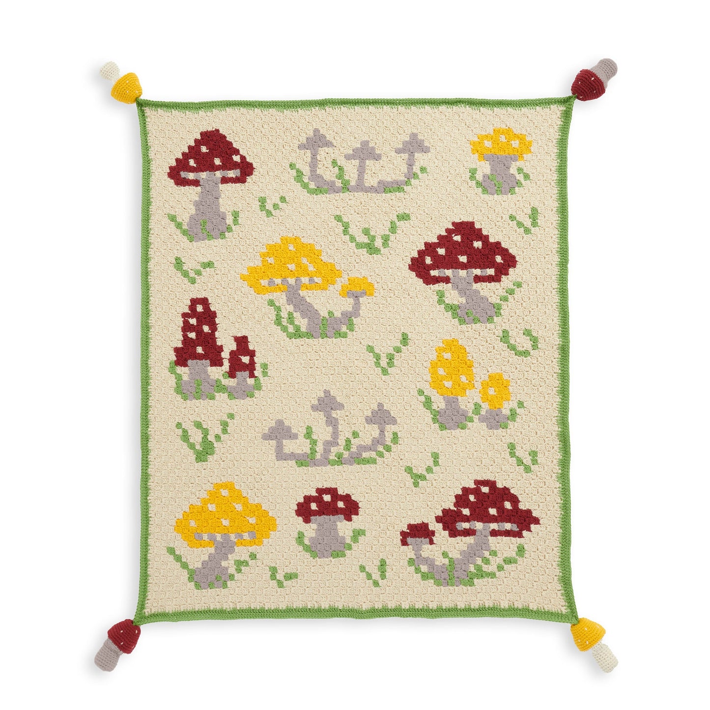 Caron Foraging for Fungi Crochet Blanket