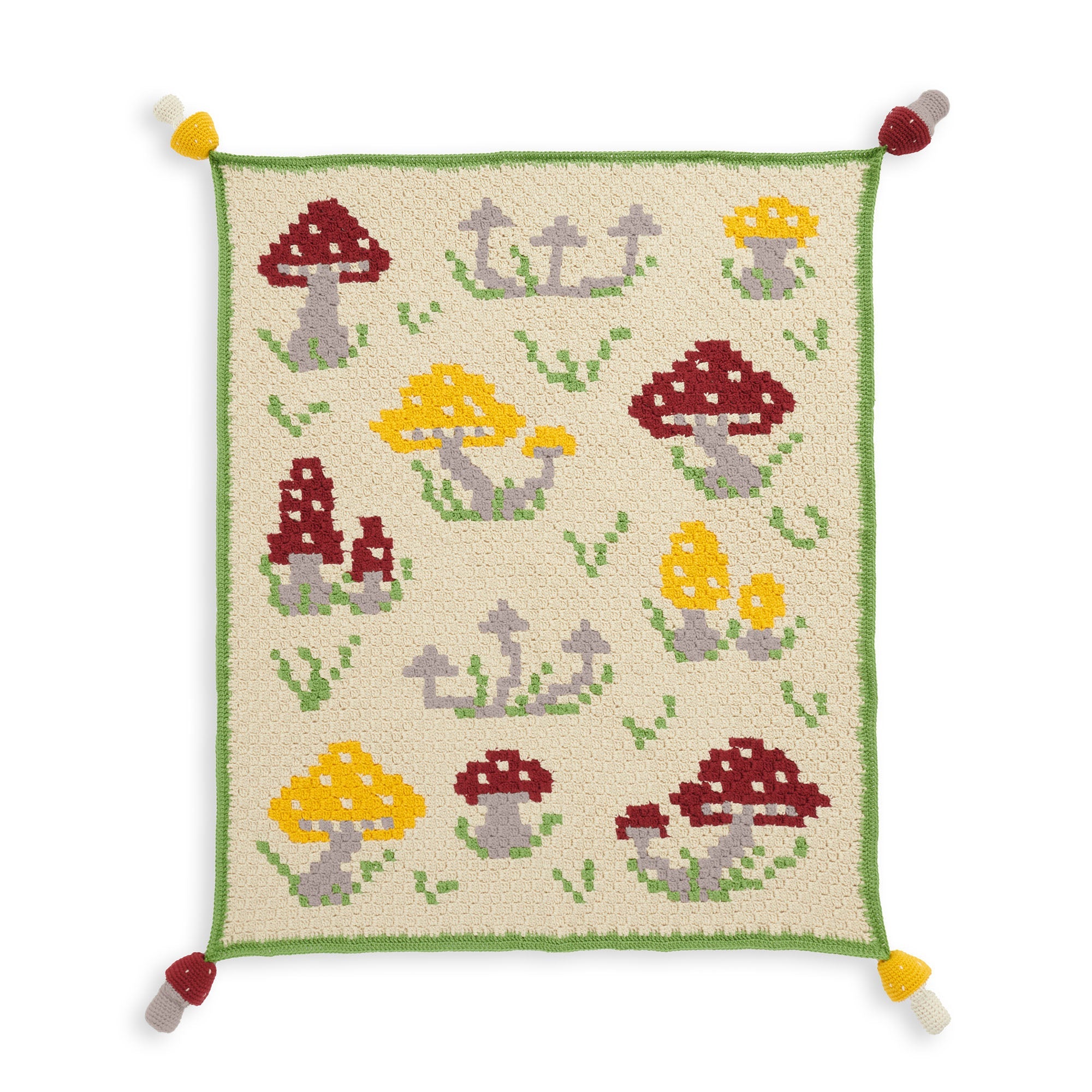 Caron Foraging for Fungi Crochet Blanket